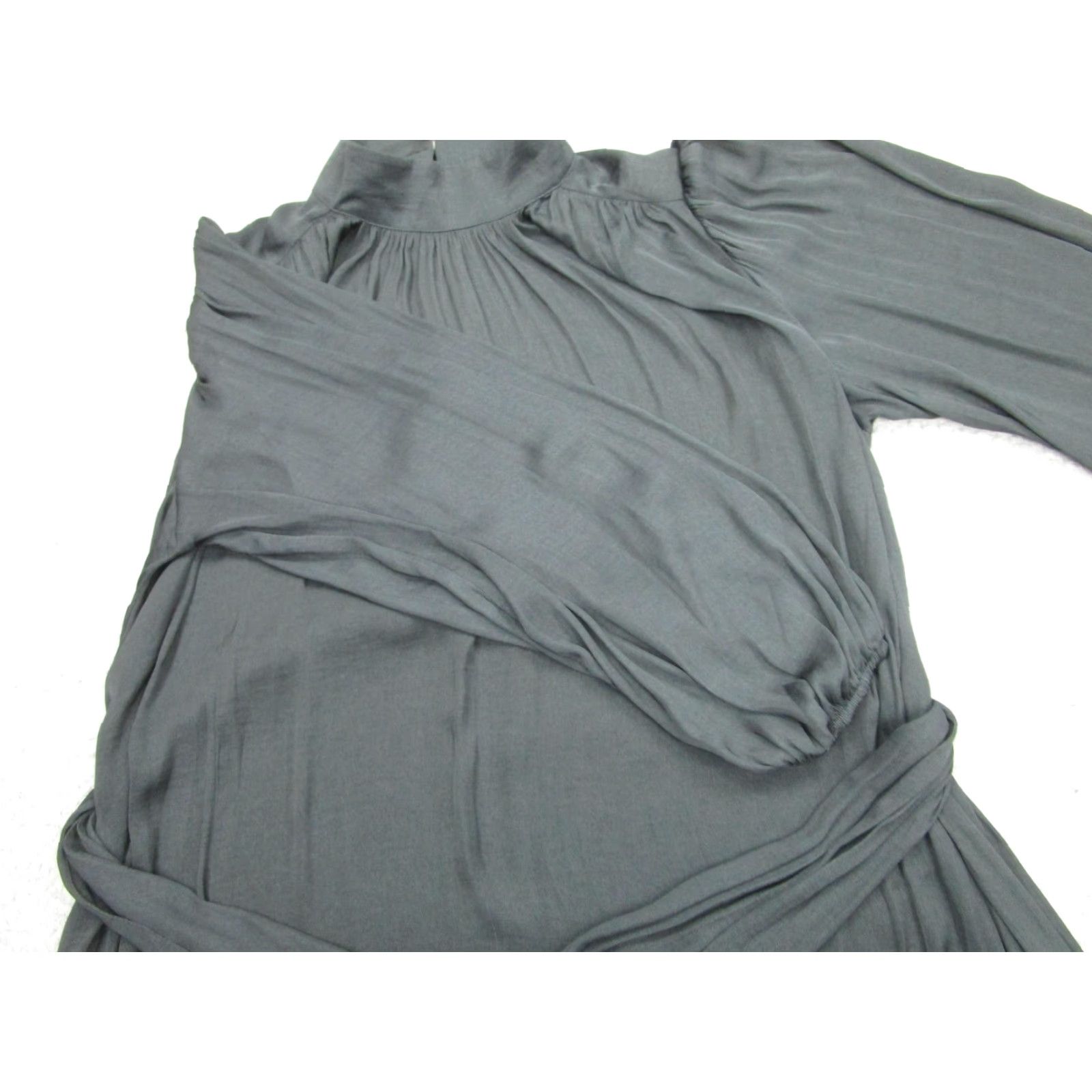 formal dress silk A Line V Neck Navy Blue Satin Long Prom Dress Formal Dress PSK043 US10 / Navy Blue
