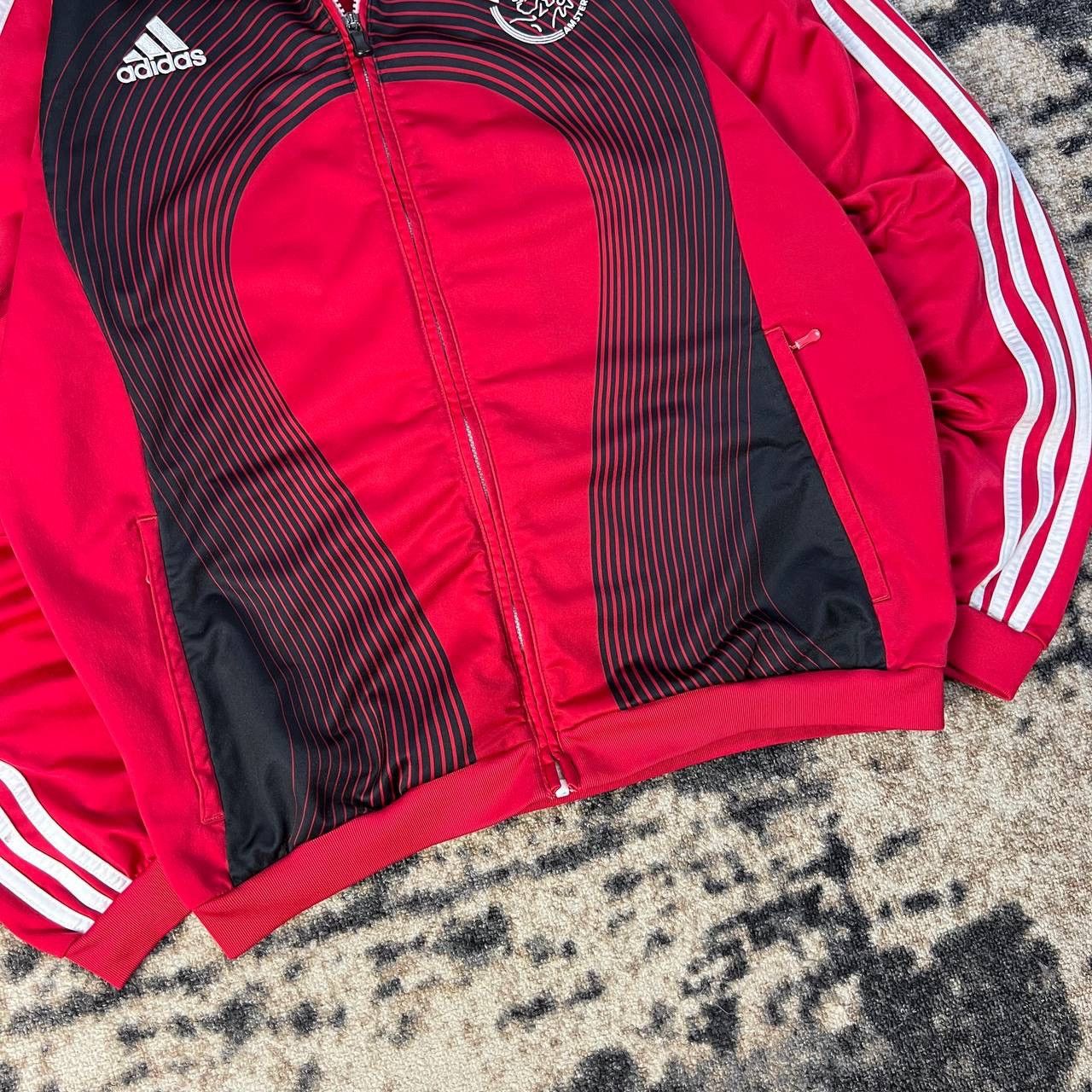 Adidas Adidas x Ajax Vintage Y2K Soccer Zip Up Track Jacket Size US L / EU 52-54 / 3 - 3 Thumbnail