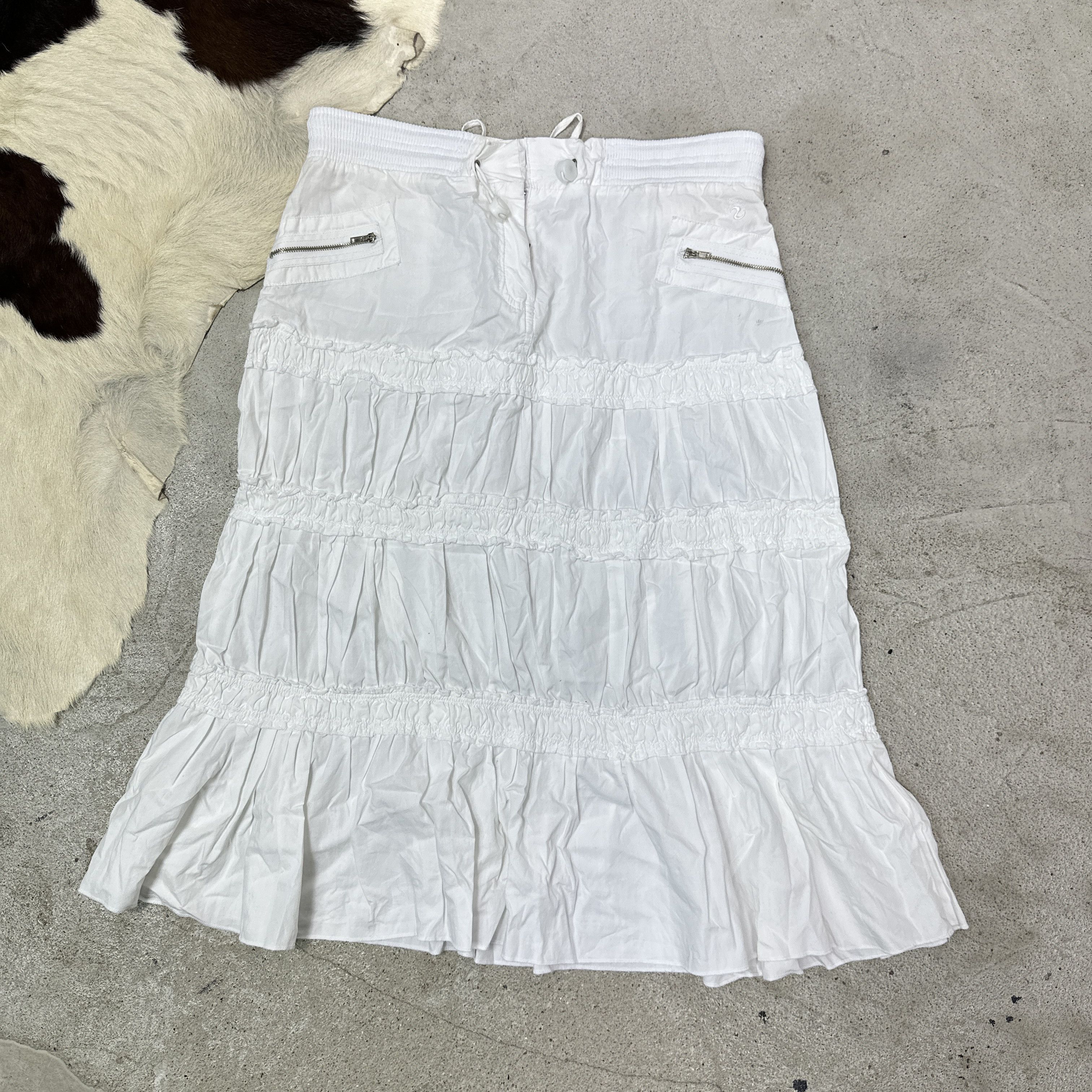Vintage Vintage Preppy Boho Pleated Corset Maxi Skirt Y2K Size 26" / US 2 / IT 38 - 3 Thumbnail