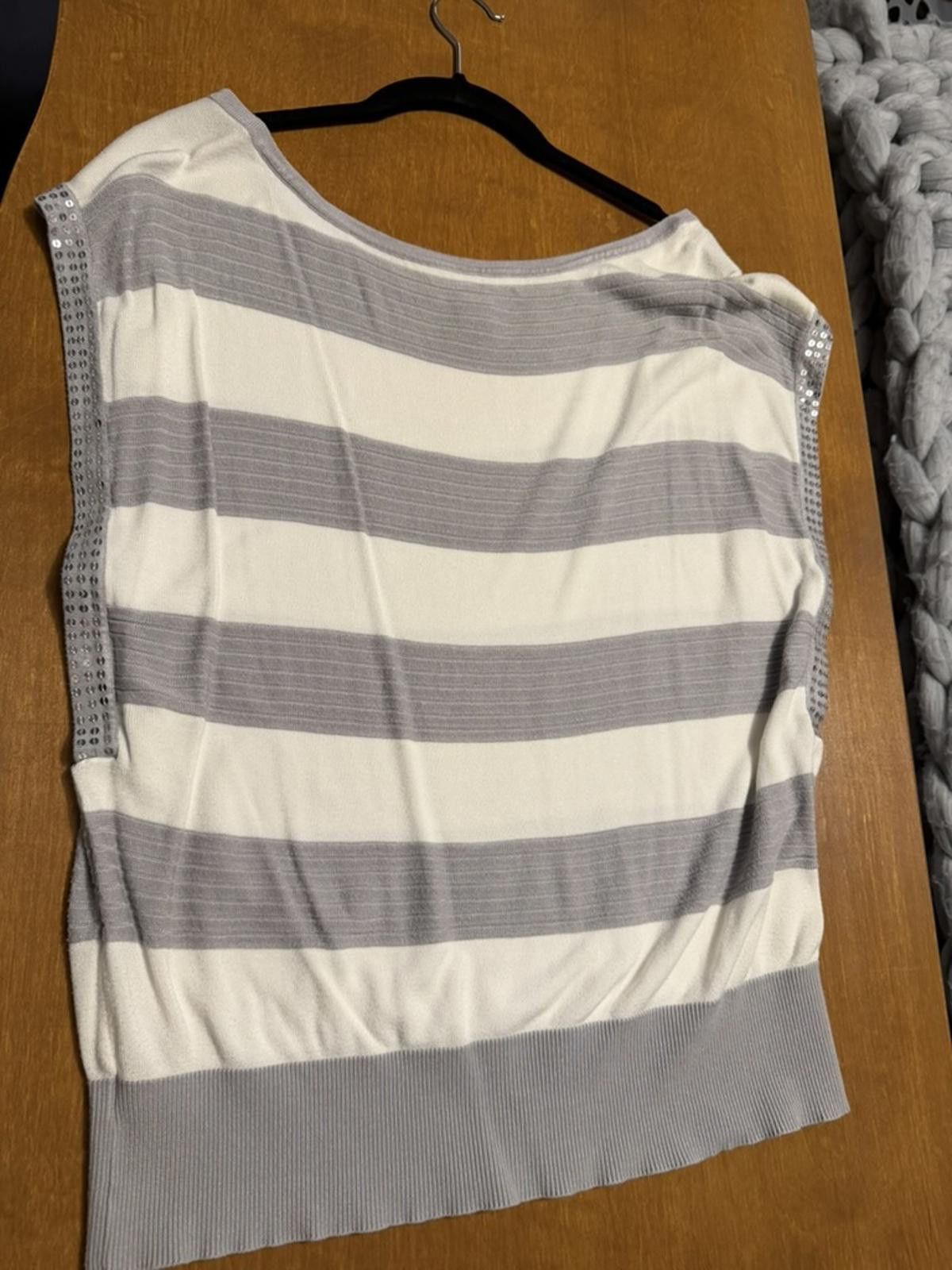 Other White House Black Market Sleeveless Striped Knit Top Size L Size L / US 10 / IT 46 - 5 Thumbnail