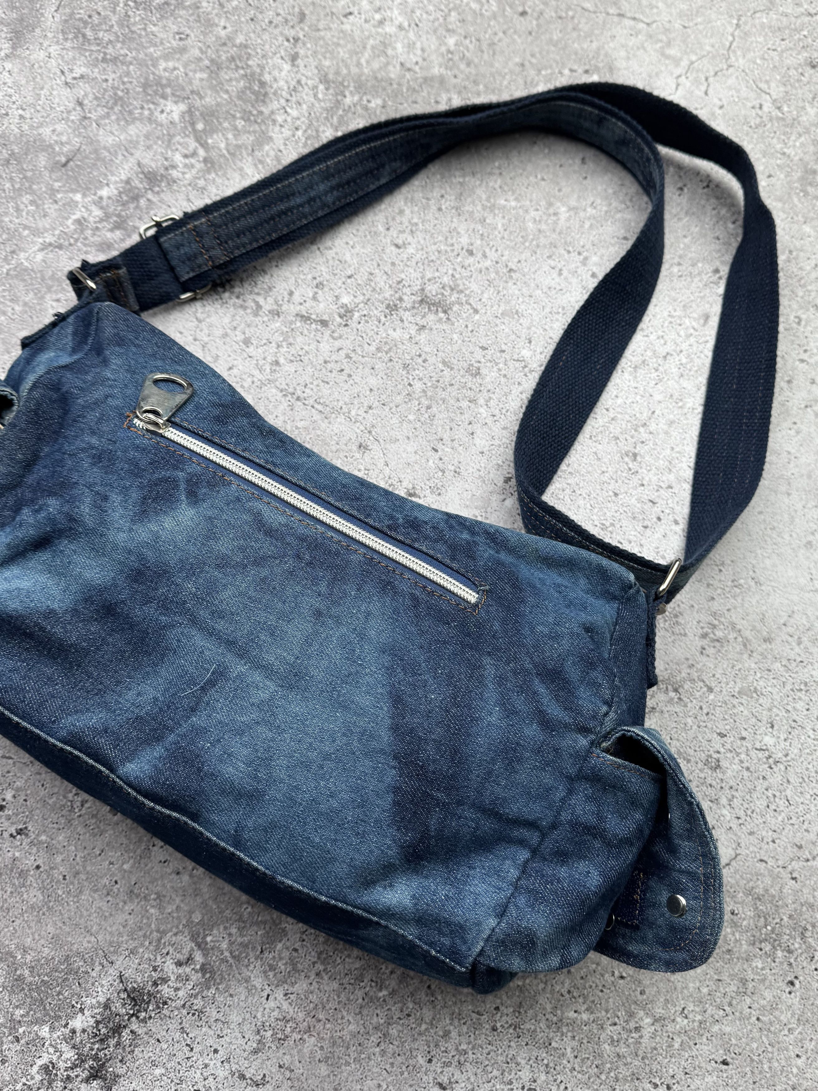 Vintage Vintage Faded Denim Handle Bag C278(V553) Size ONE SIZE - 6 Thumbnail