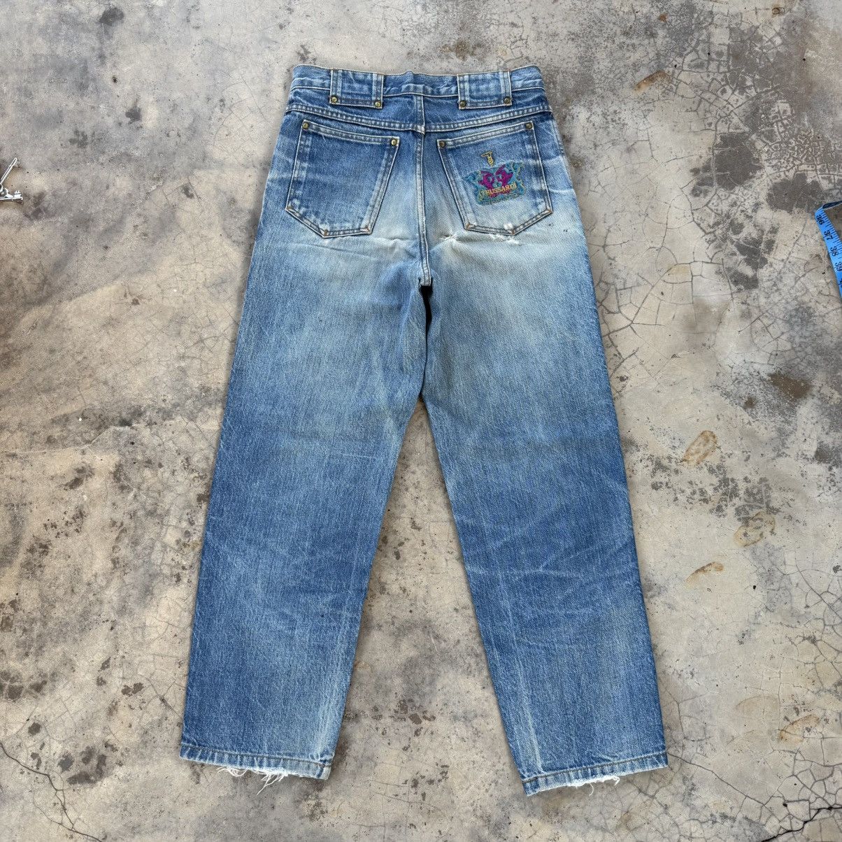Trussardi Vintage trussardi distressed faded jeans pants Size US 30 / EU 46 - 1 Thumbnail