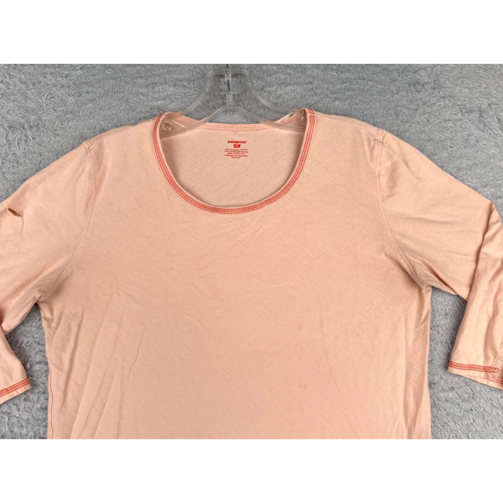 Patagonia Patagonia Shirt Women Medium Pink 3/4 Sleeve Crew Neck 100% Cotton Size M / US 6-8 / IT 42-44 - 4 Thumbnail