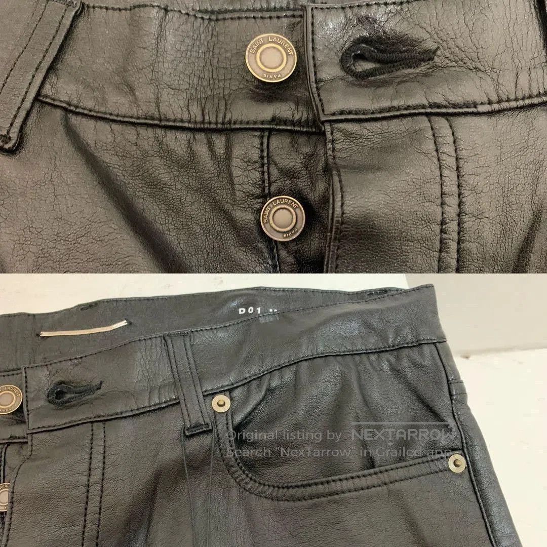 Saint Laurent Paris Saint Laurent Black Leather Pants. Size US 31 - 3 Thumbnail