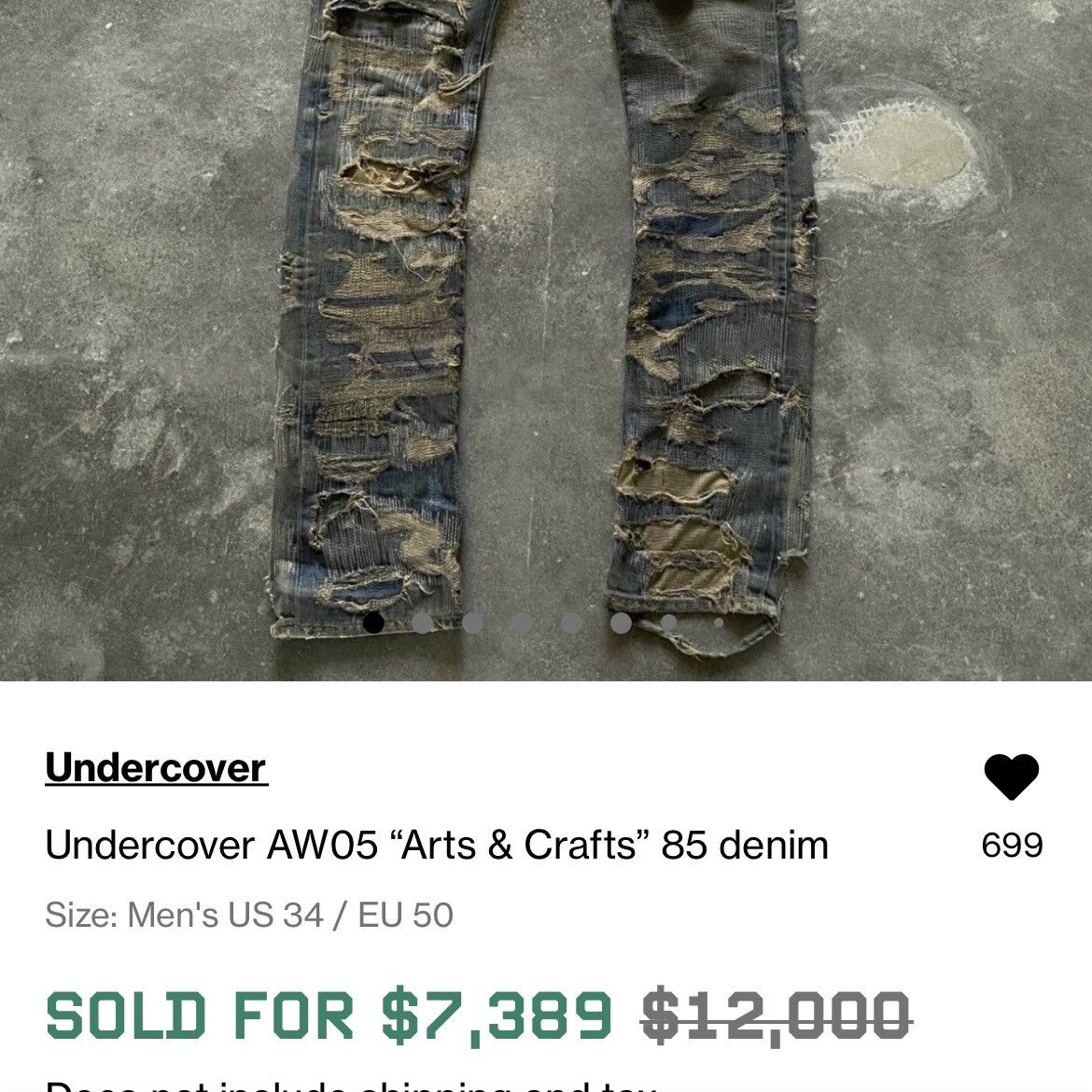 Undercover AW05 Arts and Crafts 85 Distressed Denim Size US 32 / EU 48 - 9 Thumbnail