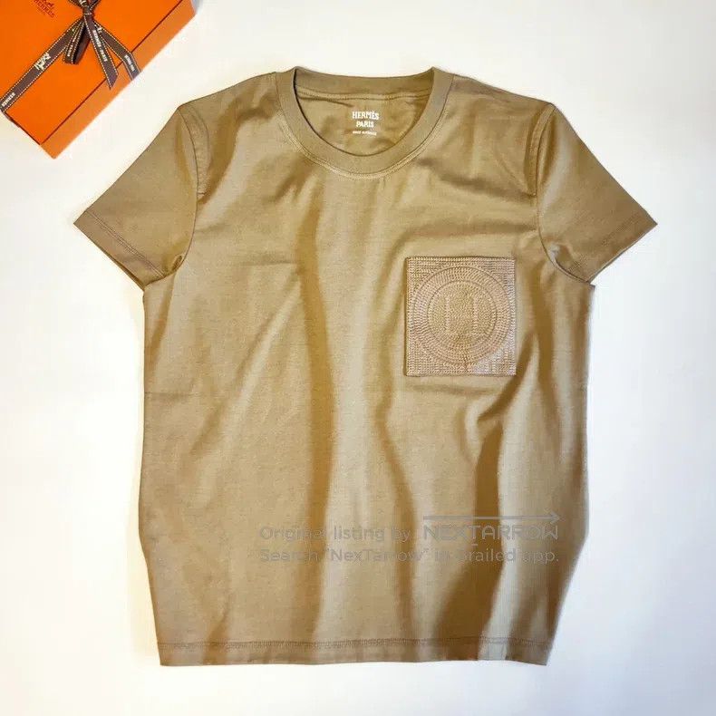 Hermes Hermes Pocket Embroidered Short Sleeve T-Shirt Size XS / US 0-2 / IT 36-38 - 2 Thumbnail