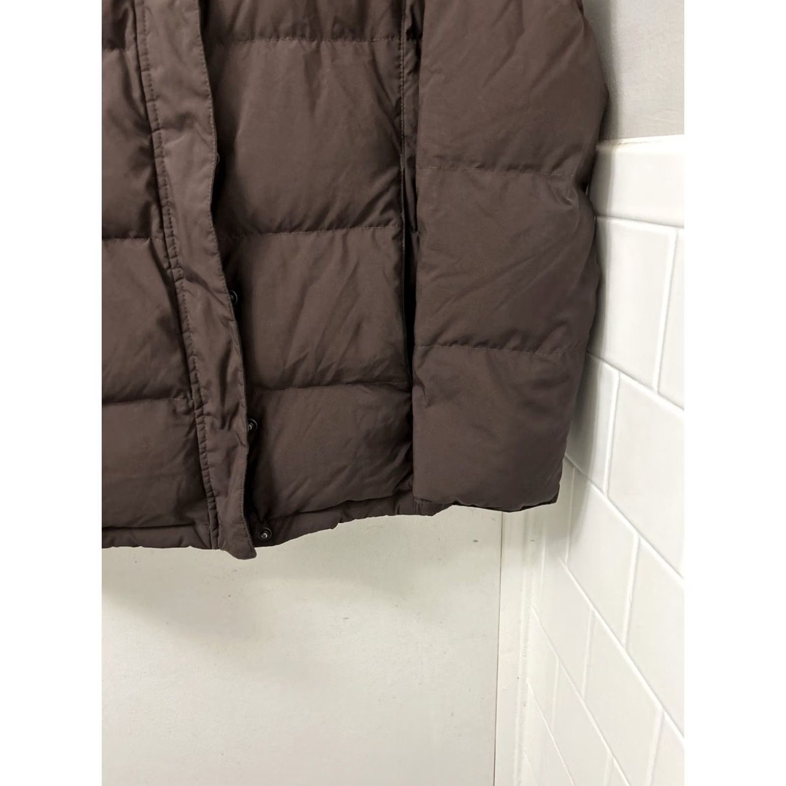 Vintage L.L. Bean Puffer Jacket Womens S Brown Fur Hood Full Zip L/S Jacket Size S / US 4 / IT 40 - 4 Thumbnail