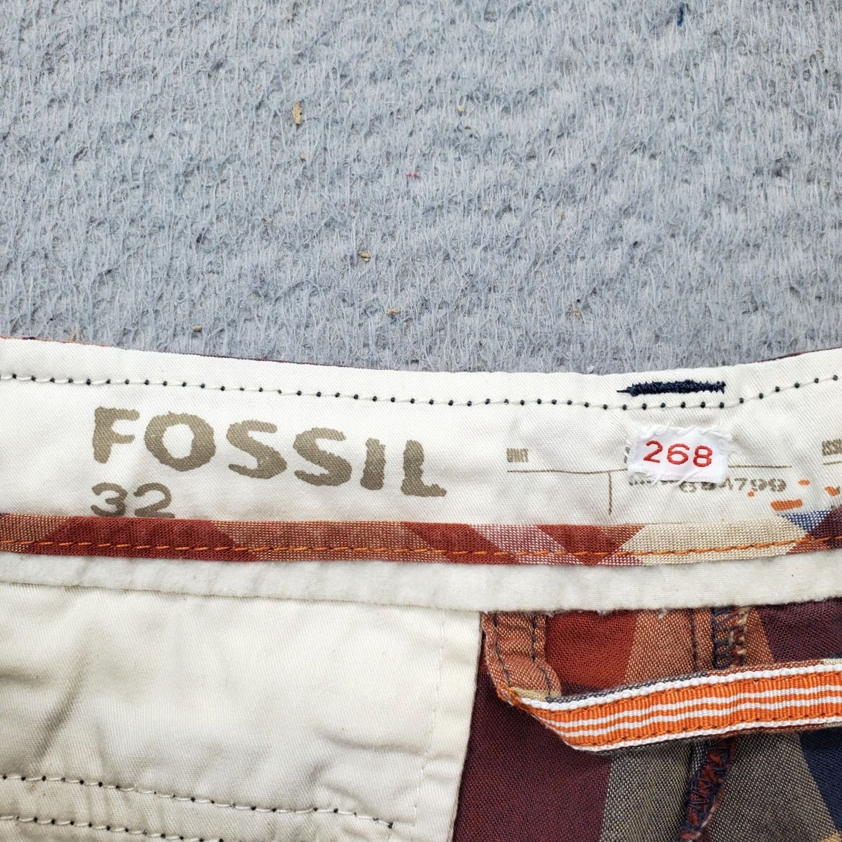 Fossil Fossil Chino Shorts Mens 32 Multicolor Plaid Slash Pocket Low Waist Regular Fit Shirt Size US 32 / EU 48 - 6 Thumbnail