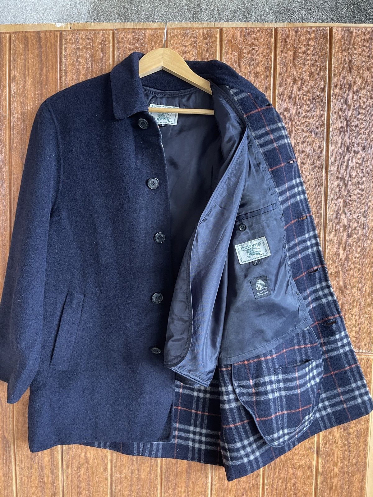 Last Drop🔥Rare🔥Vtg BURBERRYS Nova Check Wool Coat