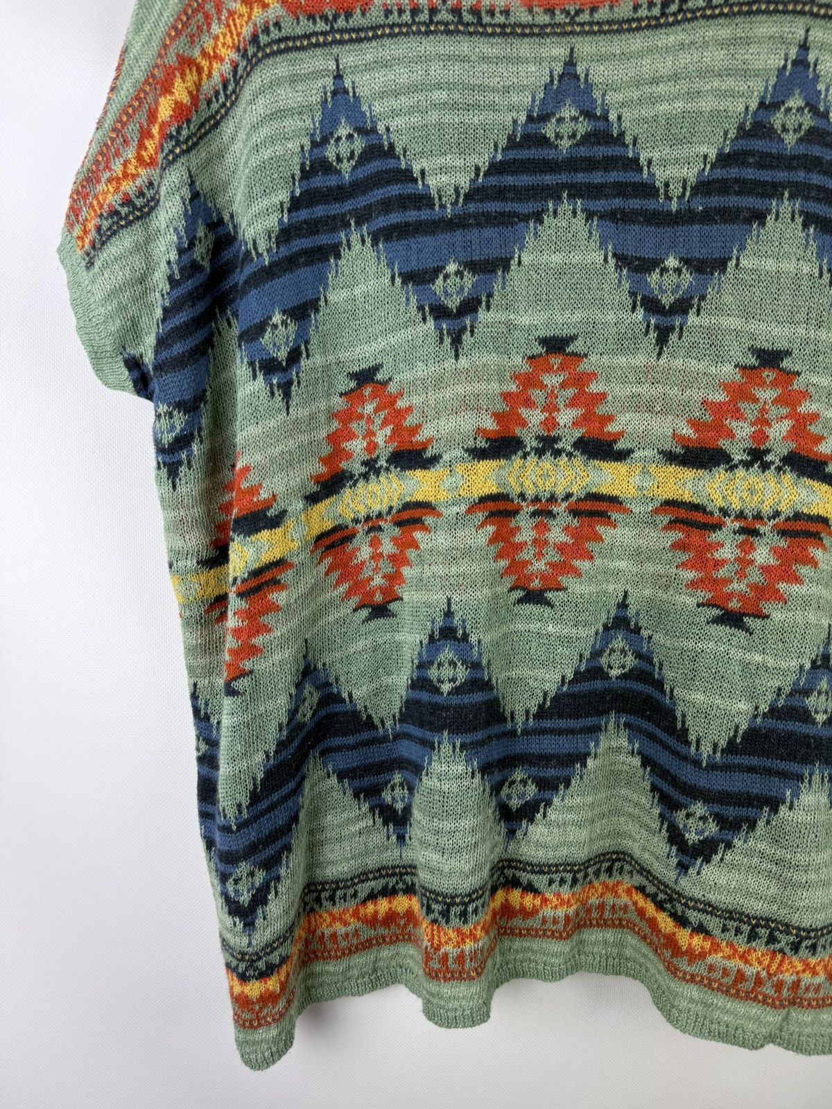 Denim & Supply Ralph Lauren Ralph Lauren Aztec Southwest Pattern Short Sleeve Sweater Size XS / US 0-2 / IT 36-38 - 19 Thumbnail