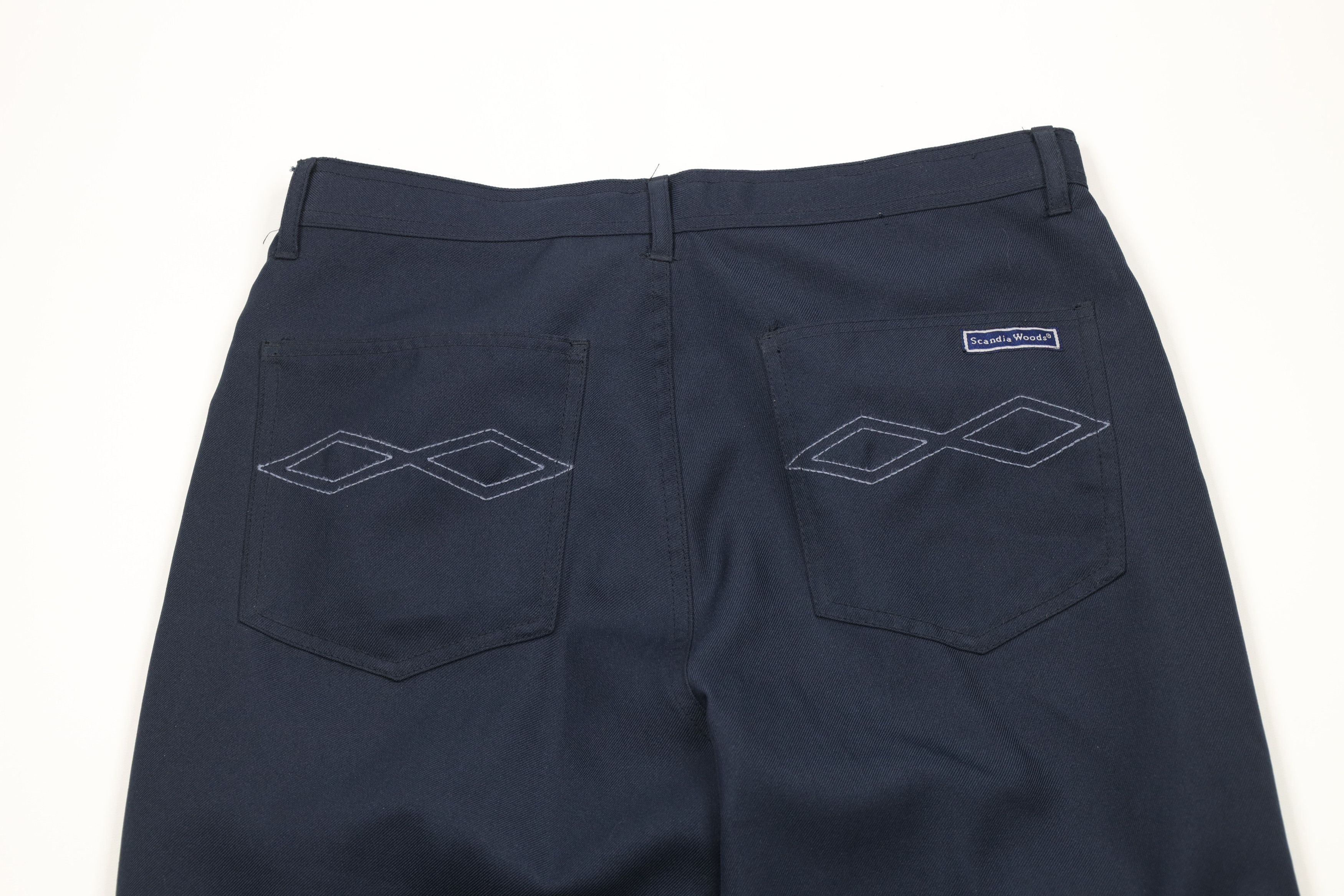 Vintage Vintage 90s Streetwear Distressed Wide Leg Chino Pants Navy Size US 32 / EU 48 - 10 Thumbnail