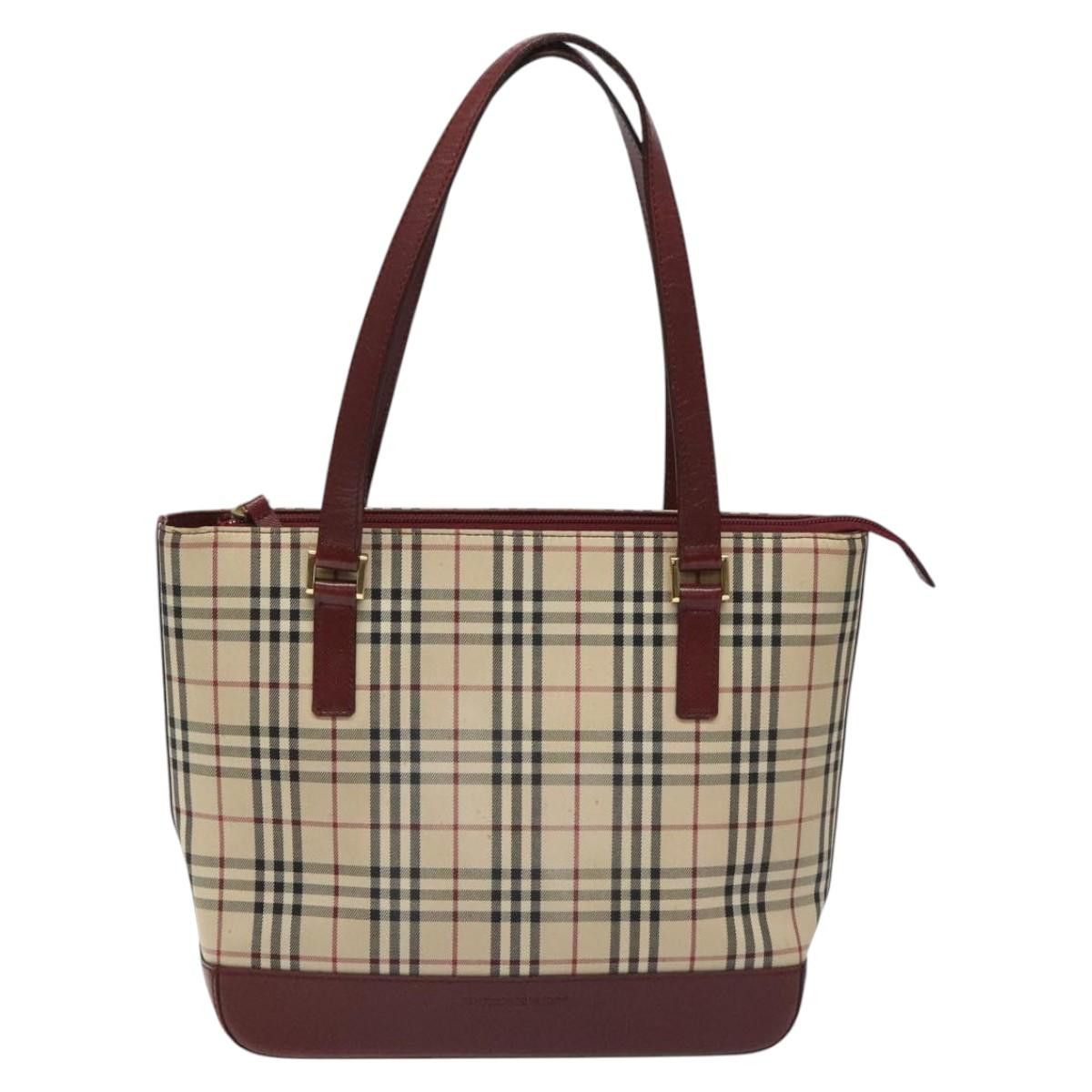 Burberry Nova Check Beige Canvas Tote Bag (Pre-Owned) Size ONE SIZE - 1 Thumbnail