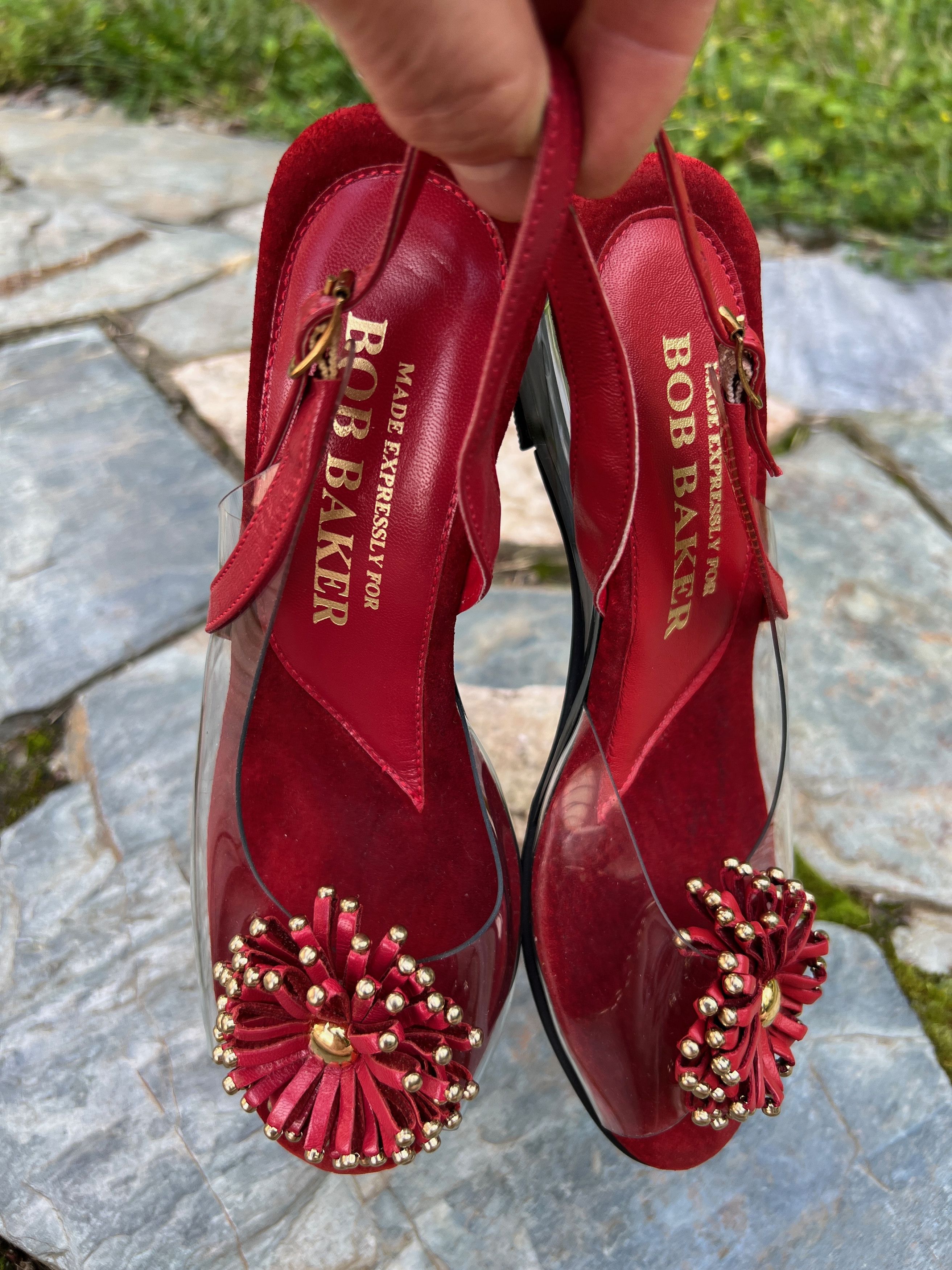 Other Sling Back Lucite Kitten Heels Size US 6 / IT 36 - 3 Thumbnail