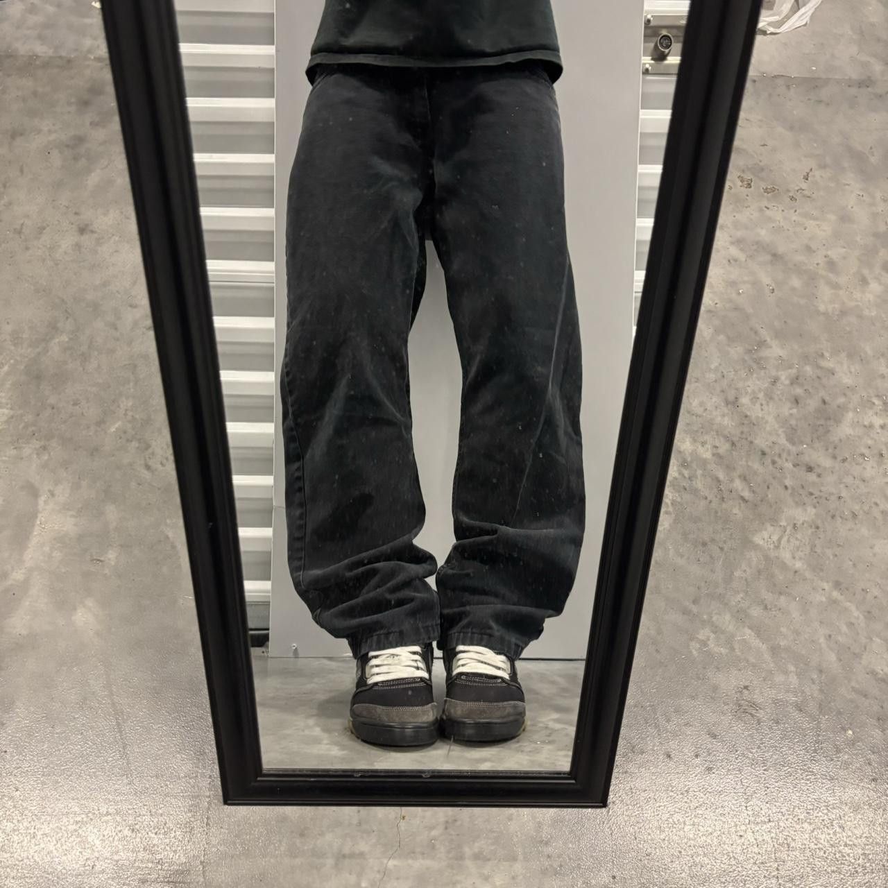 Japanese Brand × Vintage Crazy Vintage Y2K/2000s Grunge Faded Black Denim Jeans! Size US 30 / EU 46 - 1 Thumbnail
