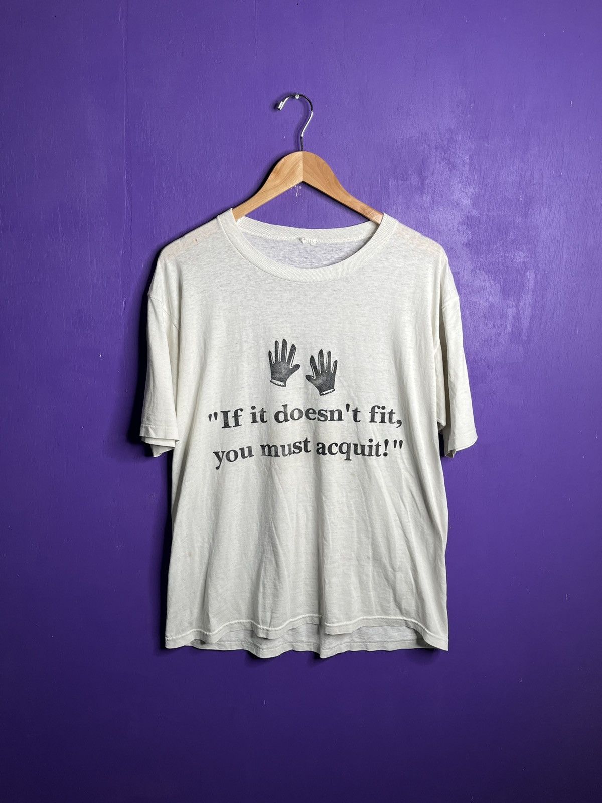 Vintage Vintage 90s OJ If it doesn’t fit you must acquit t-shirt Size US XL / EU 56 / 4 - 1 Thumbnail