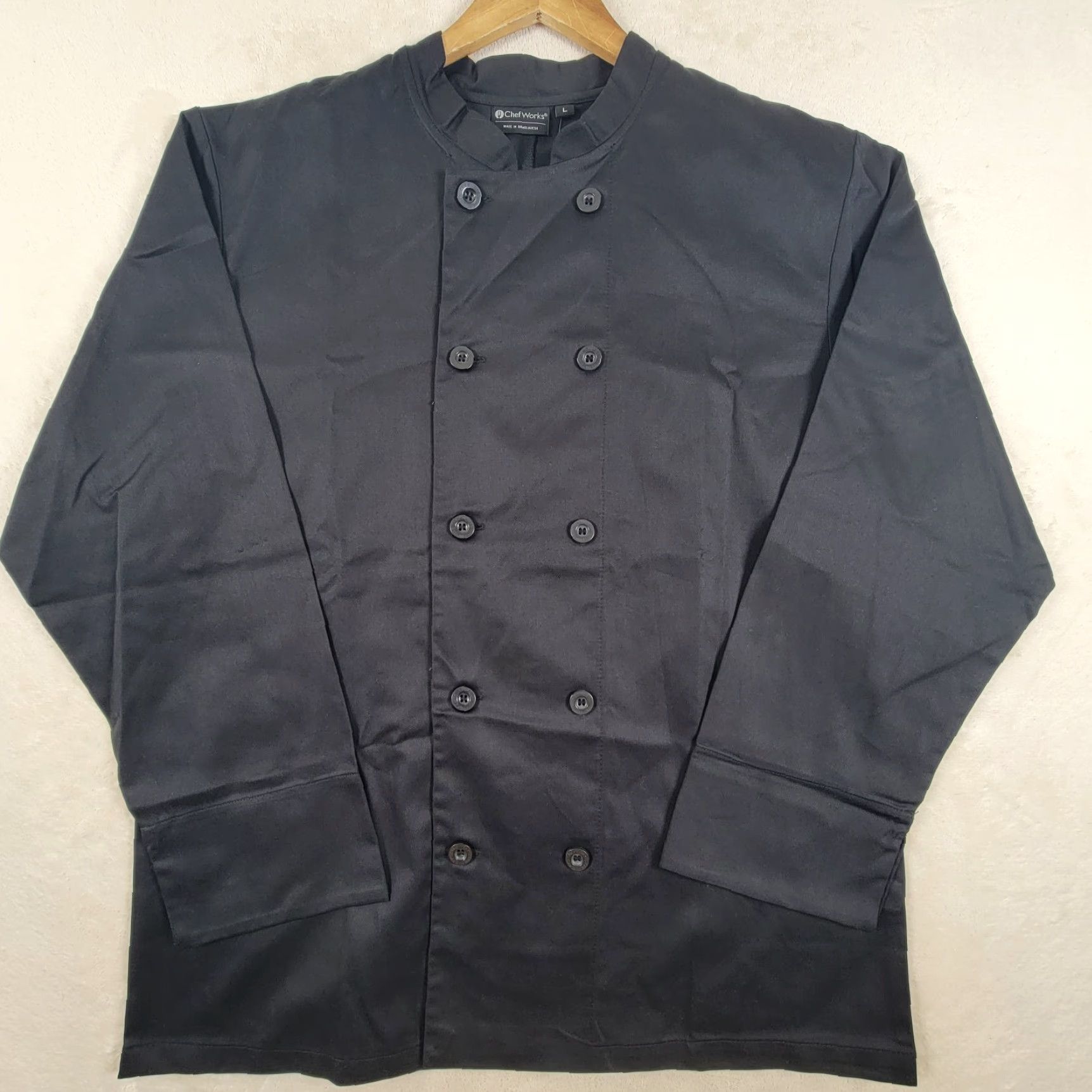 Vintage Chef Works Unisex Bastille Chef Coat Black Large Size US L / EU 52-54 / 3 - 2 Thumbnail