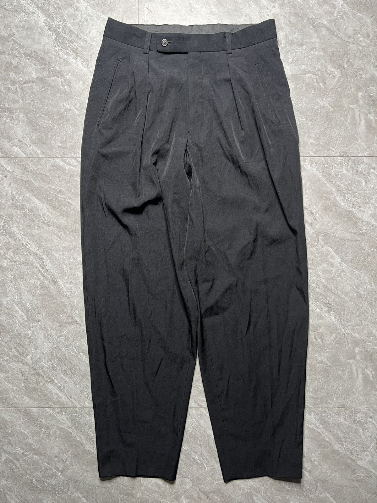 Issey Miyake Issey Miyake F/W 92 Highwaist Wool Nylon Baggy Pants Size US 30 / EU 46 - 1 Thumbnail