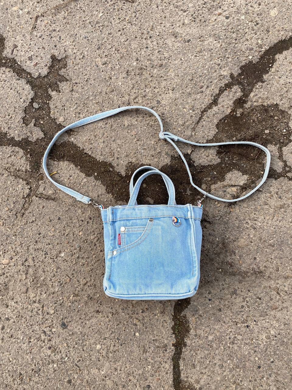 Japanese Brand Jeans faded mini diesel like sling bag Size ONE SIZE - 2 Thumbnail