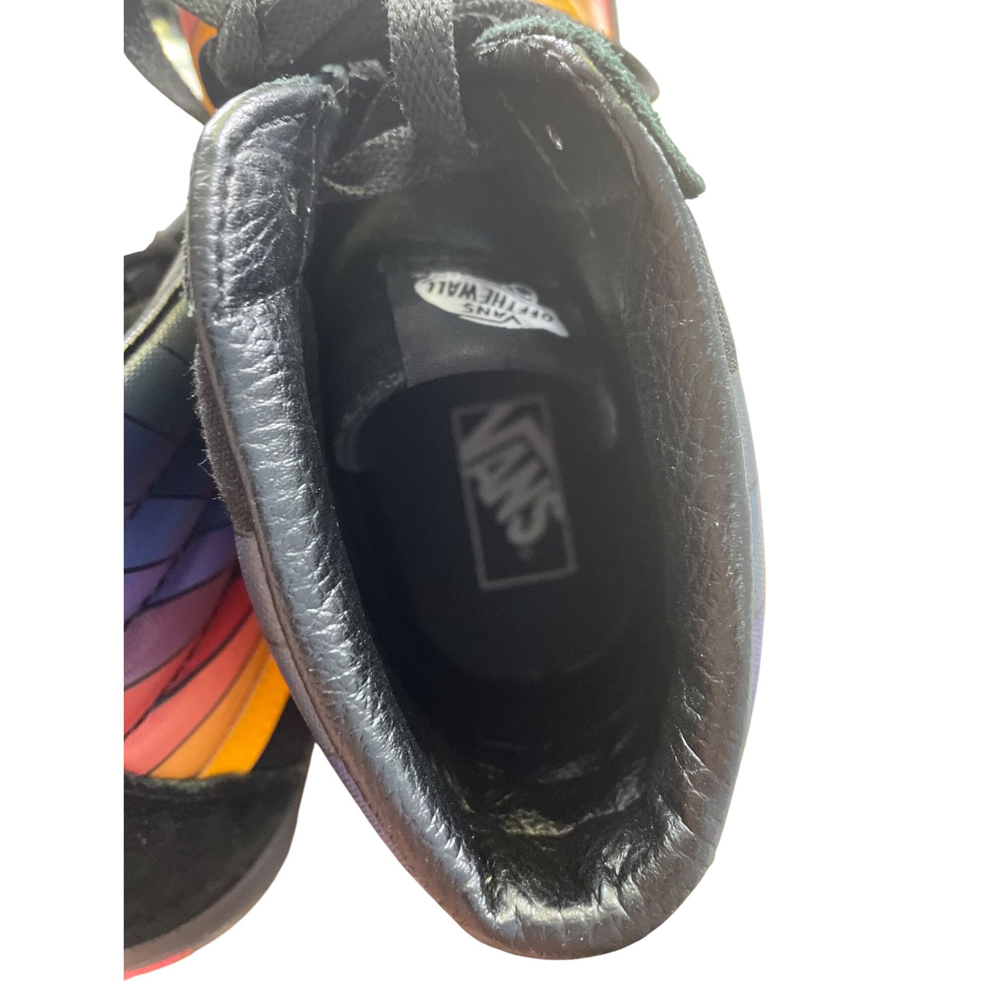 Vans Vans Mens Black Suede Rainbow High Top Skater Sneakers Size Size US 11.5 / EU 44-45 - 12 Thumbnail