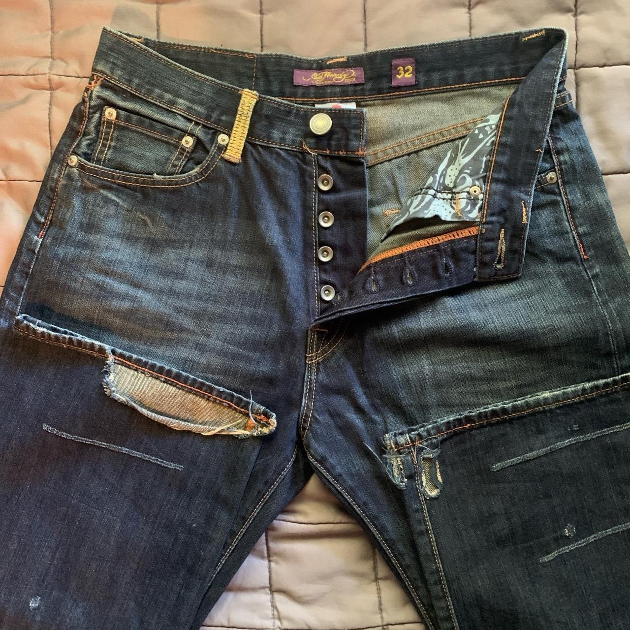 Ed Hardy × Vintage Ed Hardy jeans/ Waist 34/ Length 32 Size US 32 / EU 48 - 3 Thumbnail