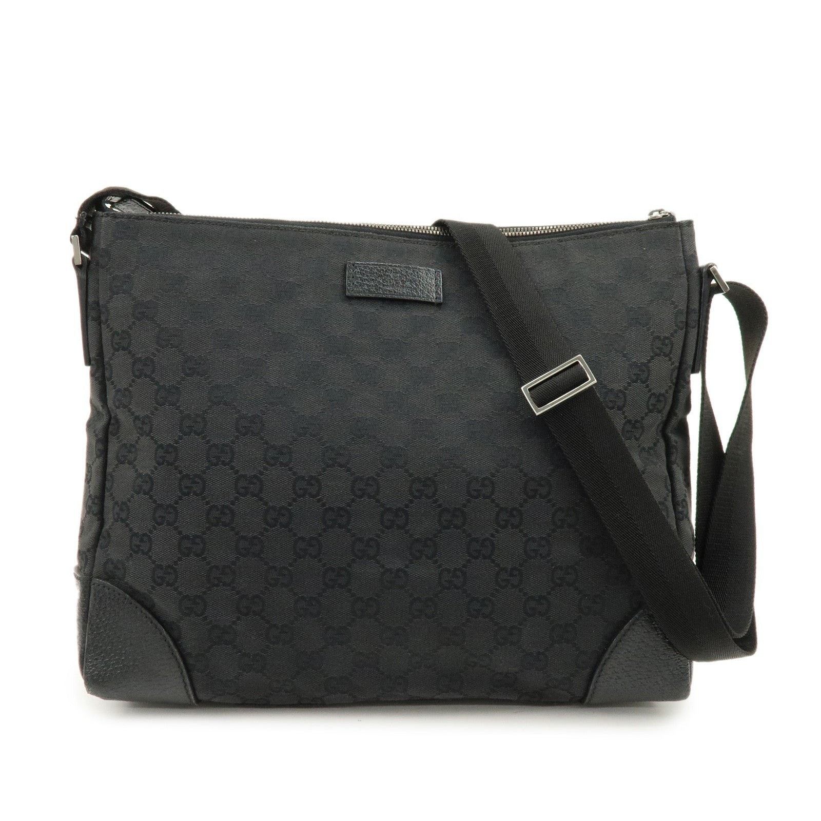 Gucci Gucci GG Canvas Messenger Bag Black Size ONE SIZE - 1 Thumbnail