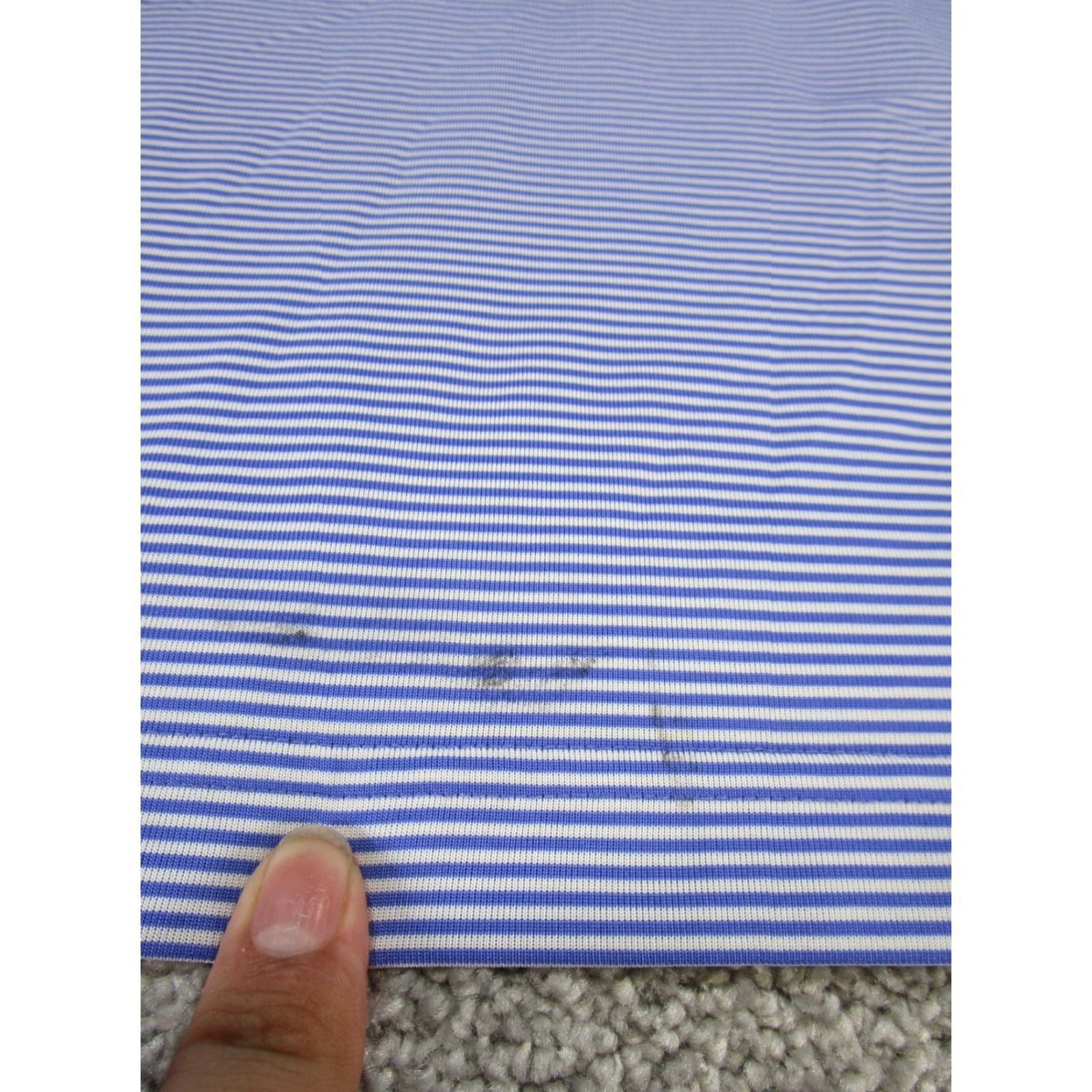 Vintage Ronald Rose Polo Shirt Mens M Blue Striped Stretch Golf Stain Size US M / EU 48-50 / 2 - 5 Thumbnail
