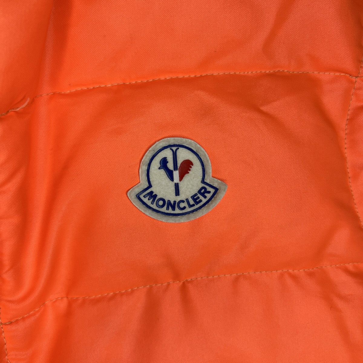 Moncler Moncler Puffer Down Jacket Vest Orange Logo Vintage 80s 90s Size US XL / EU 56 / 4 - 7 Thumbnail
