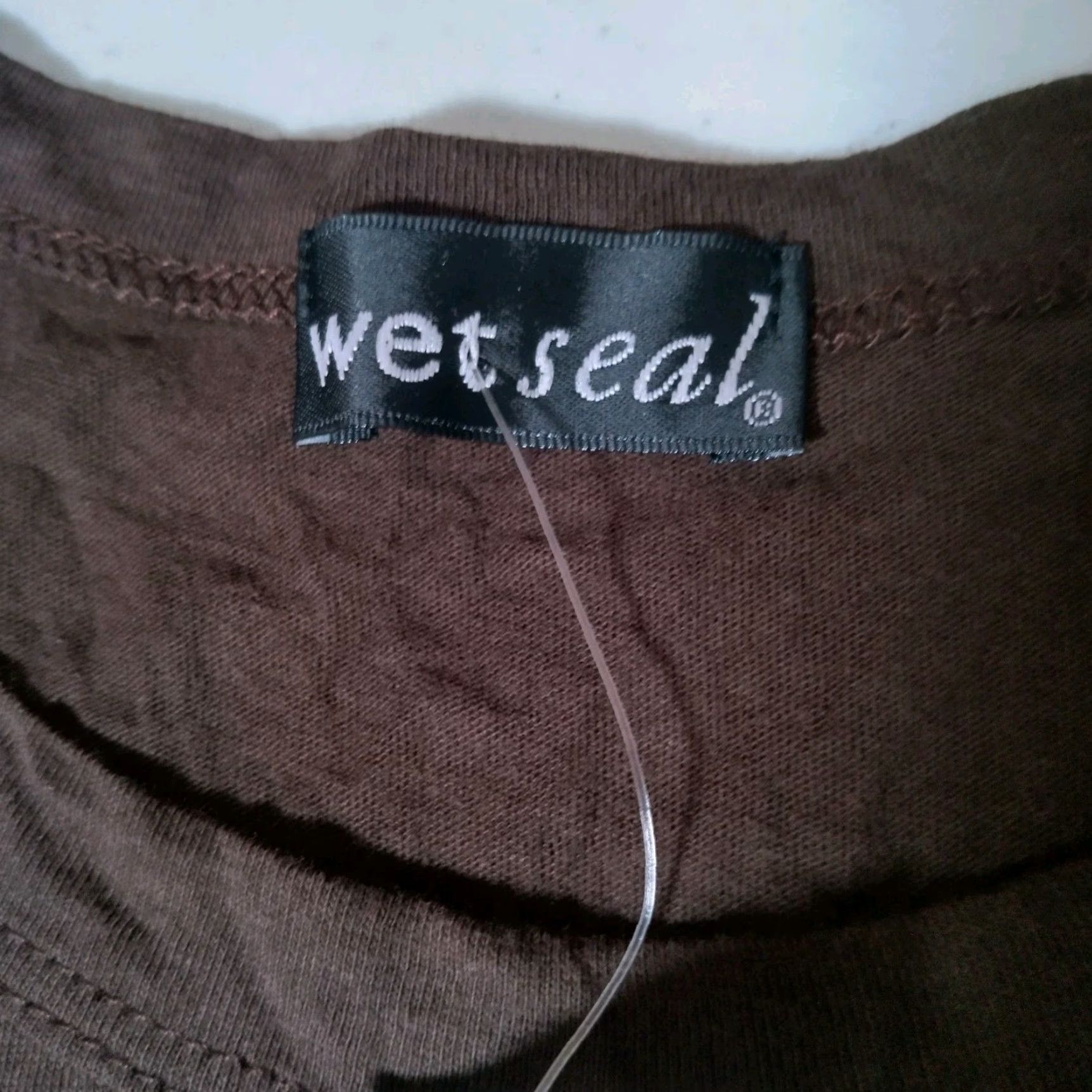 Vintage VINTAGE Wet Seal T-Shirt Women Juniors XL Brown Casual Winged Heart Rhinestones 2000s Size XL / US 12-14 / IT 48-50 - 7 Thumbnail