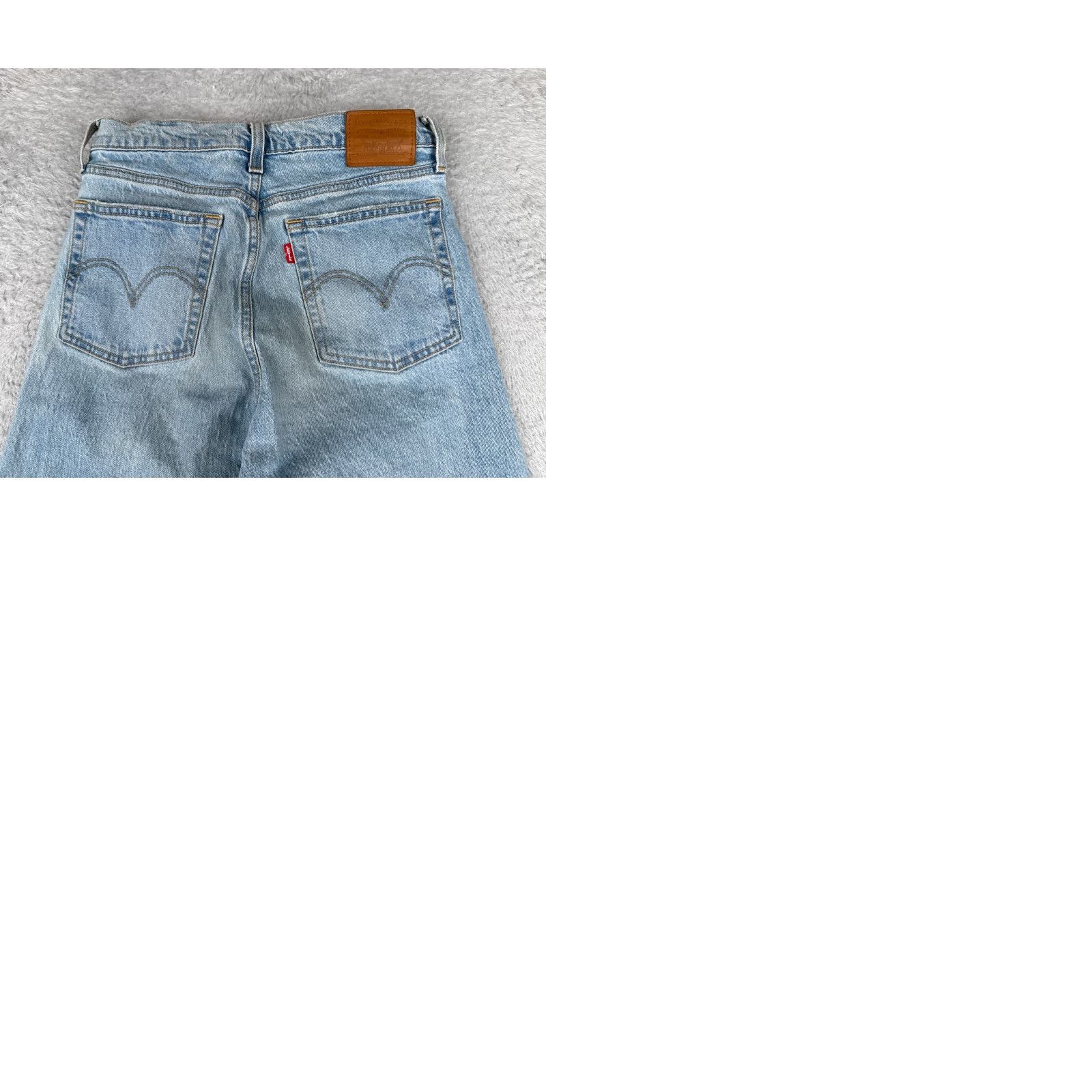 Levi's Levis Premium Jeans Women 27 Blue Denim Big E Wedgie Straight Distressed 27x27 Jeans Women Size 27" / US 4 / IT 40 - 11 Thumbnail