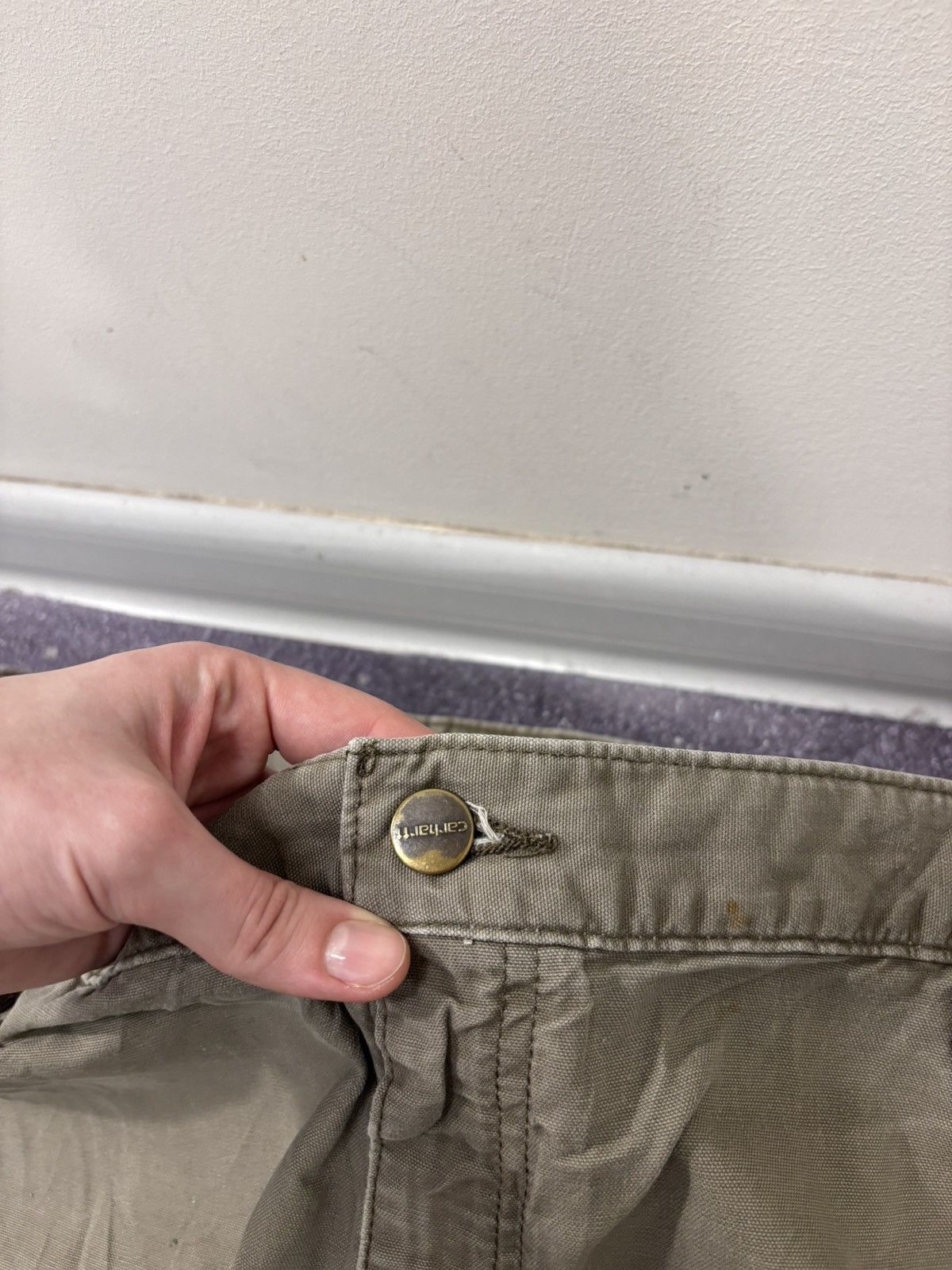 Carhartt Vintage Carhartt Original Dungaree Fit Khaki Baggy Pants Size US 42 / EU 58 - 15 Thumbnail