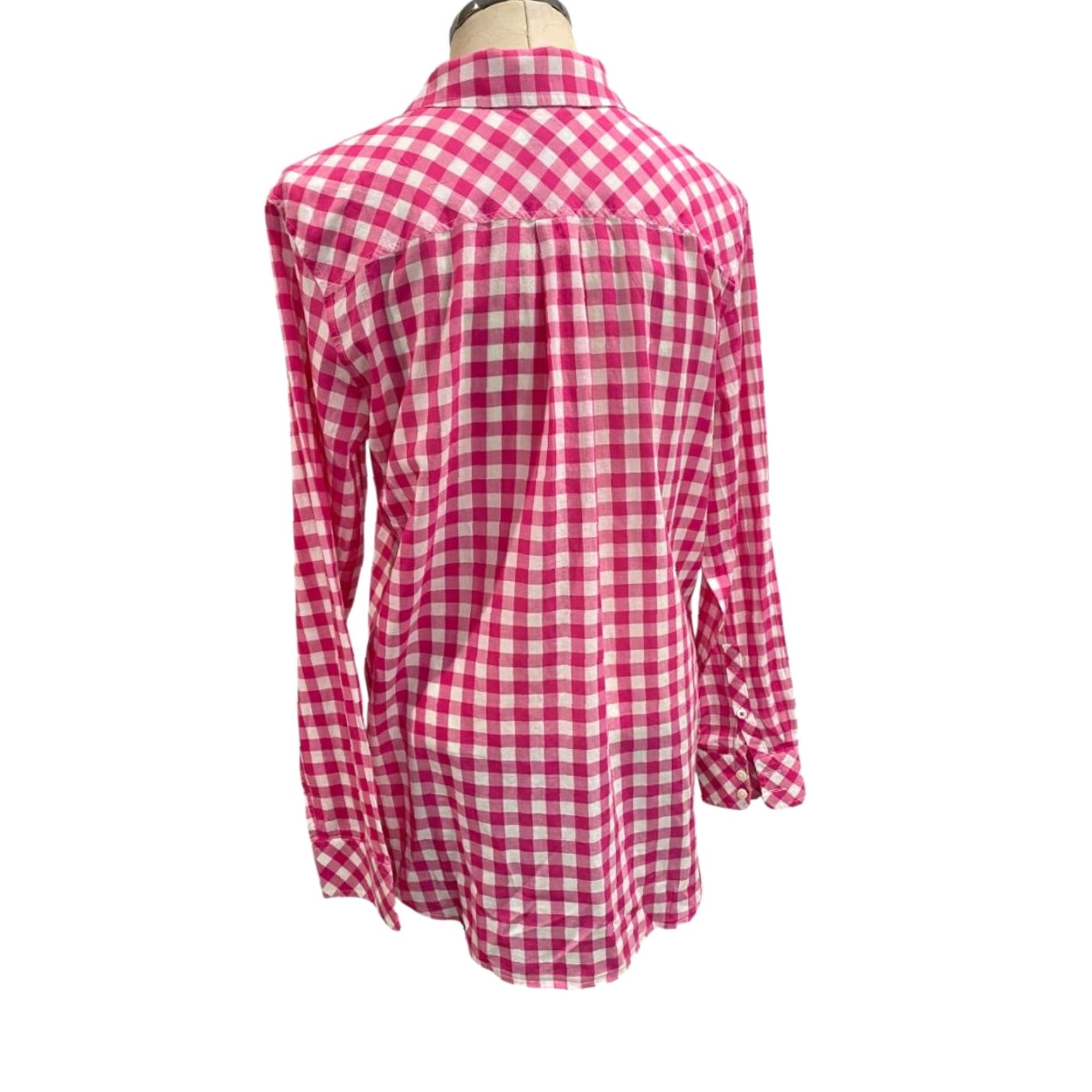 Vineyard Vines Vineyard Vines Button-Up Shirt Womens Gingham Pink White Size 12 Relaxed Fit Women Size XL / US 12-14 / IT 48-50 - 6 Thumbnail