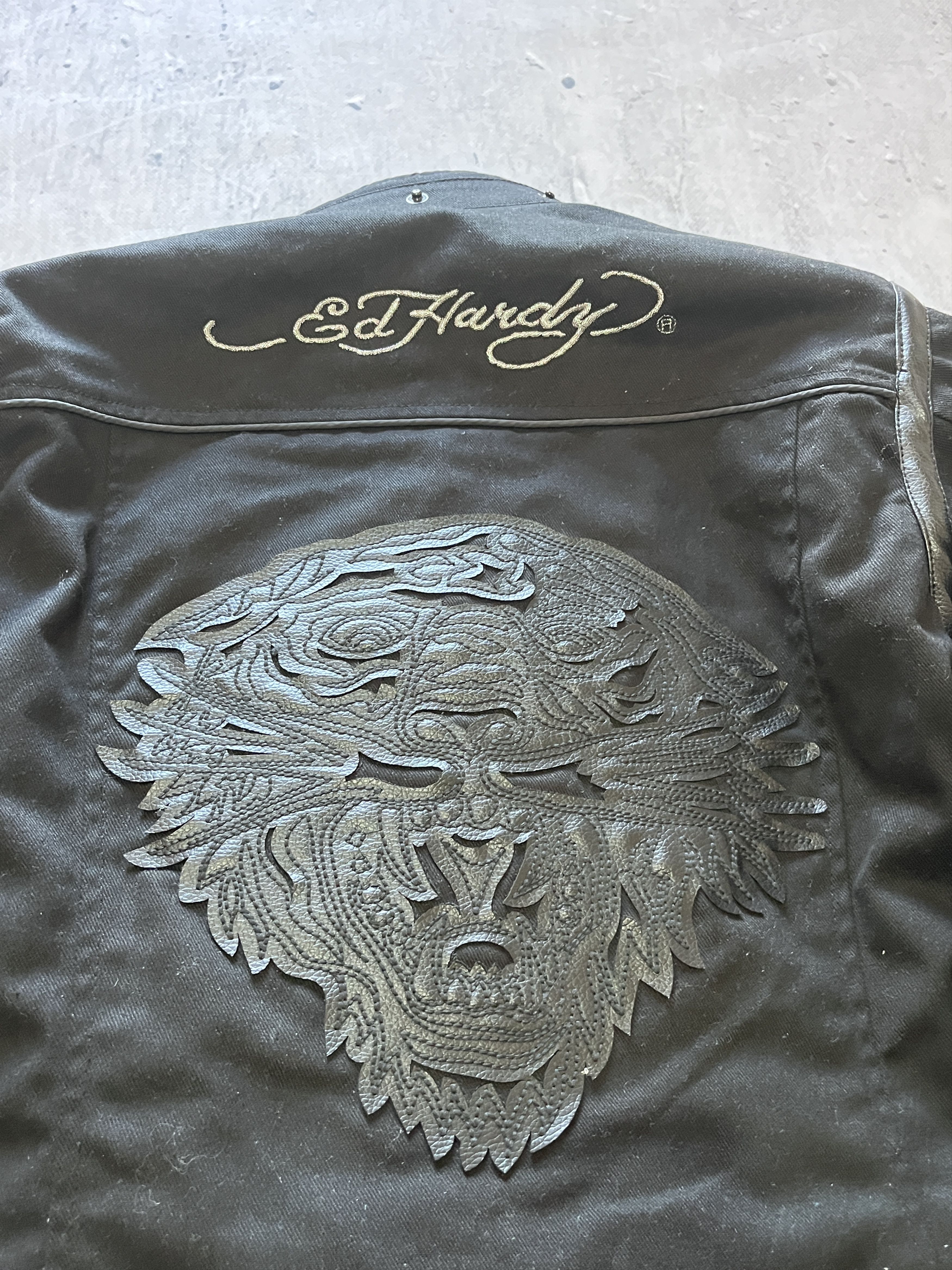 Ed Hardy BNWT ED HARDY MOTORSPORTS BLACK WOMENS MOTORCYCLE JACKET Size XS / US 0-2 / IT 36-38 - 12 Thumbnail