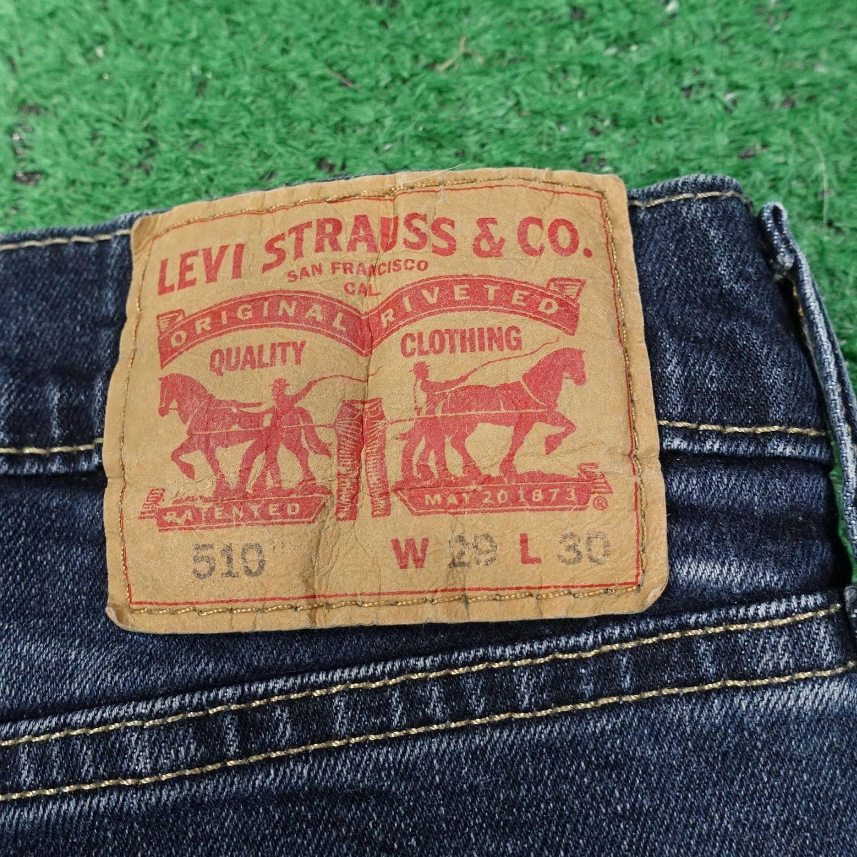 Levi's VINTAGE Levi's 510 Jeans Mens Slim Fit Skinny Denim Pants 29x30 Blue Cotton Elastane W29 L30 Size US 29 - 7 Thumbnail