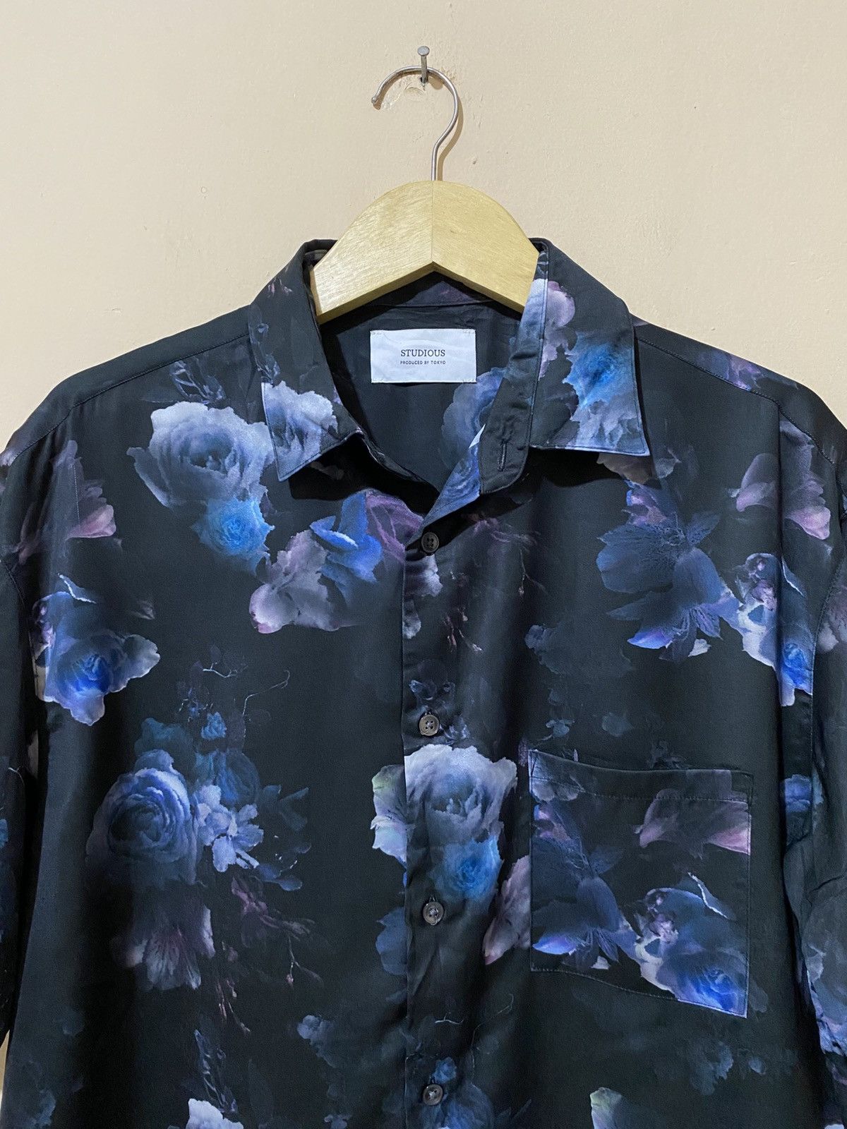 Japanese Brand Studious Japan Floral Linen Button Shirt Size US L / EU 52-54 / 3 - 3 Thumbnail