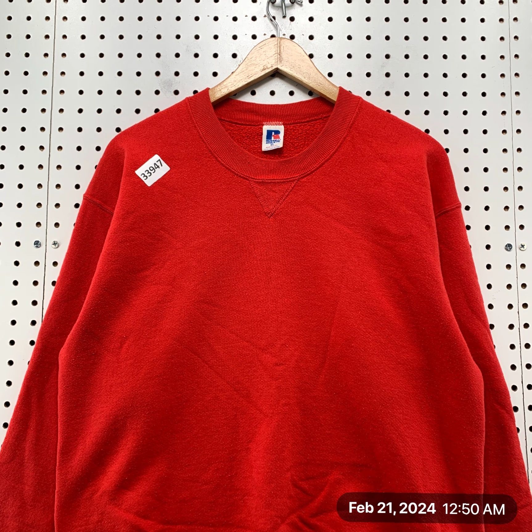 Russell Athletic Vintage Russell Athletic Crewneck Sweatshirt Mens XL Red 80s 90s USA Fleece Cotton Gym & Training Size US XL / EU 56 / 4 - 3 Thumbnail
