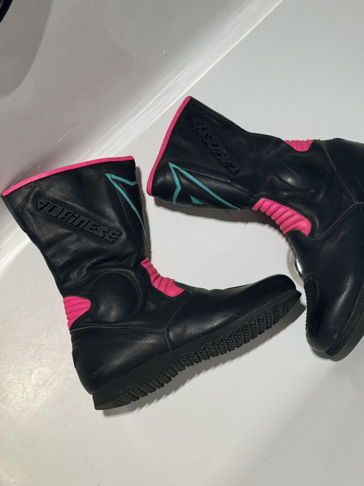 Dainese 90’s Dainese Vintage Black / Pink Motorcycle Boots leather Size US 10.5 / EU 43-44 - 5 Thumbnail