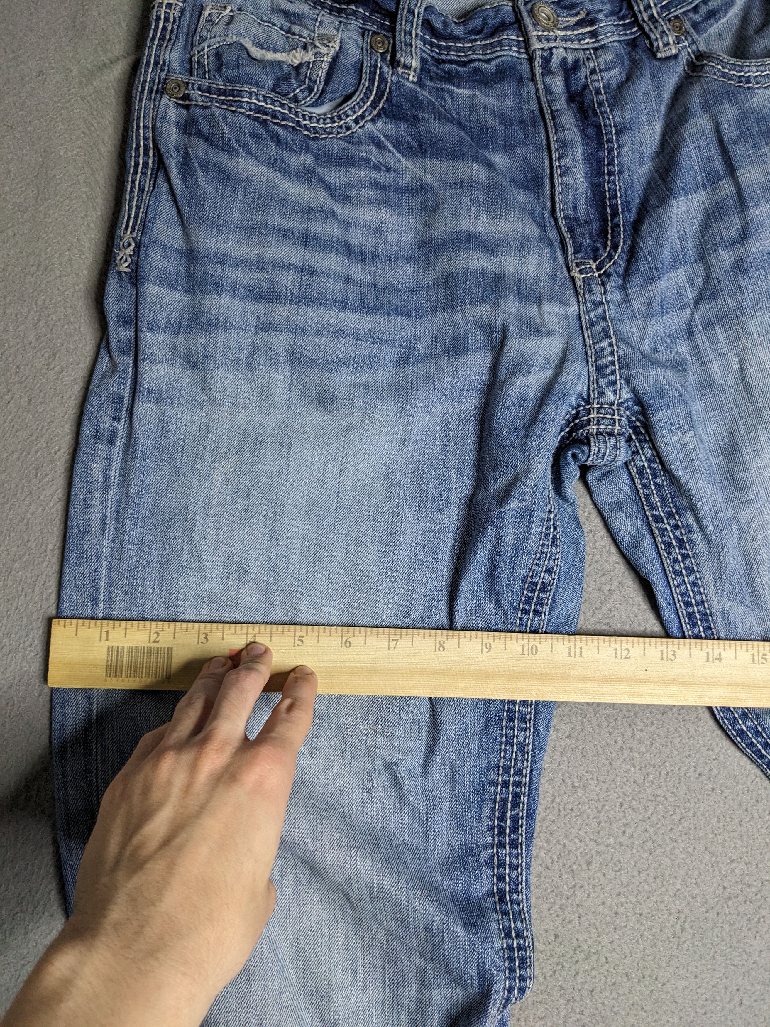 BKE BKE Tyler Straight Jeans 32x30 Distressed Whiskered Western Size US 32 / EU 48 - 15 Thumbnail
