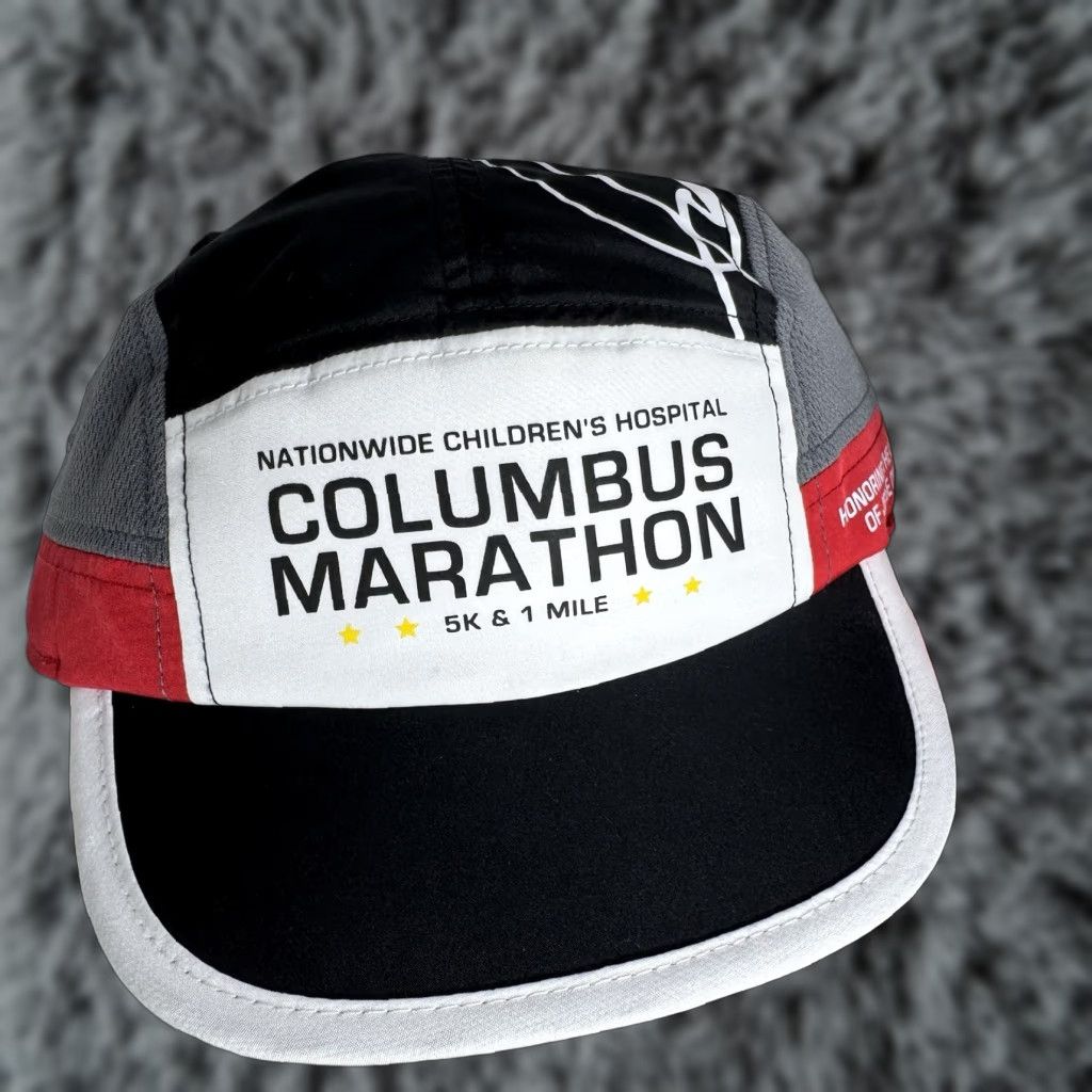 Asics Asics 5 Panel Running Cap Columbus Marathon New Lot Of 2 Men One Size Black Breathable Lightweight Cap (Vintage: No) Size ONE SIZE - 1 Thumbnail