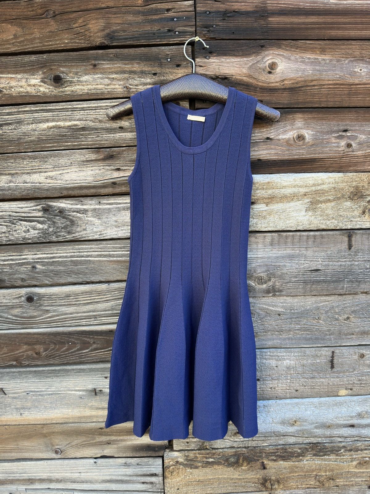 Alaia Alaïa Paris Vintage 2000s Ribbed Knit Flare Dress Size M / US 6-8 / IT 42-44 - 3 Thumbnail