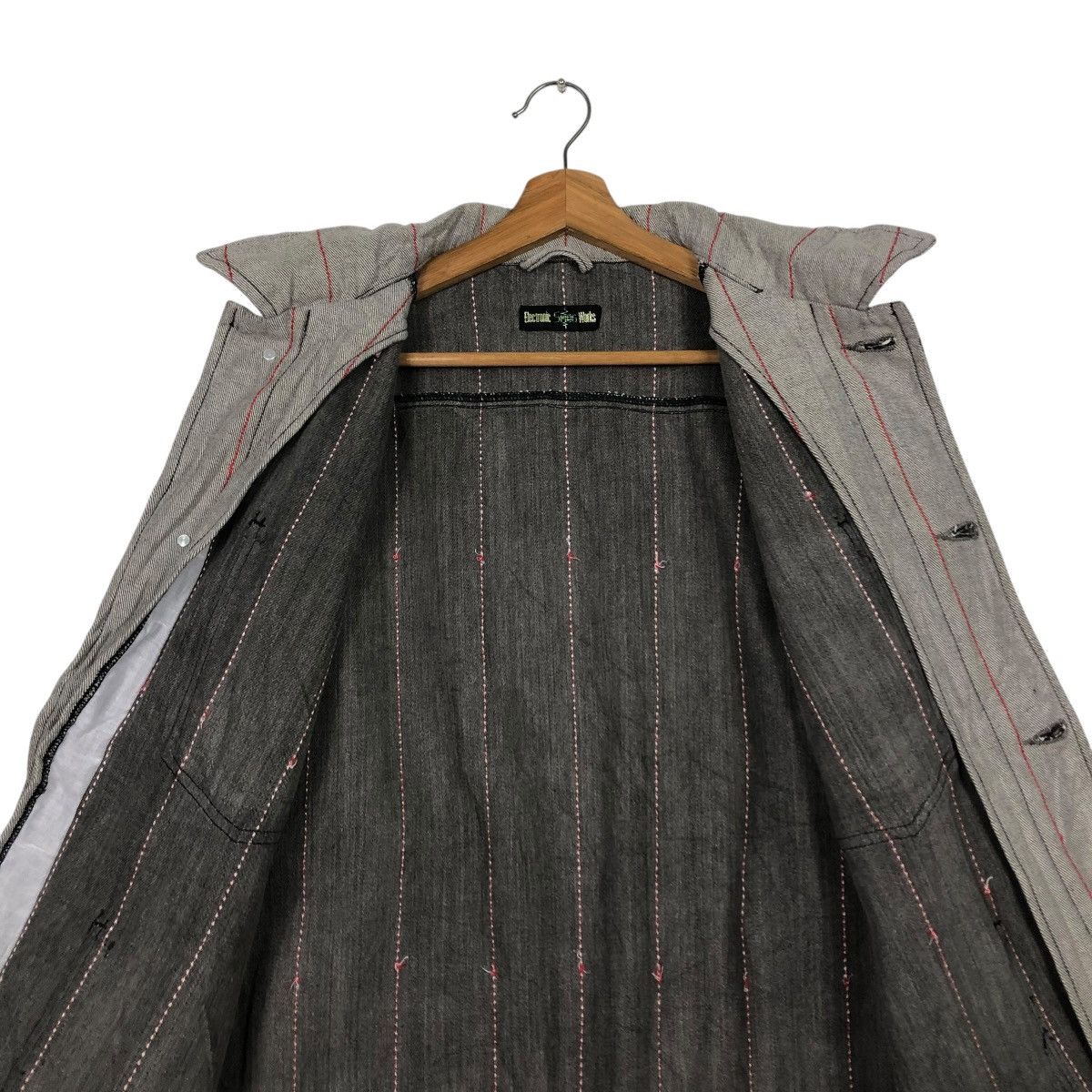 Japanese Brand VINTAGE HICKORY CHORE STRIPED JACKET ELECTRONIC ISSEYMIYAKE Size US L / EU 52-54 / 3 - 16 Thumbnail