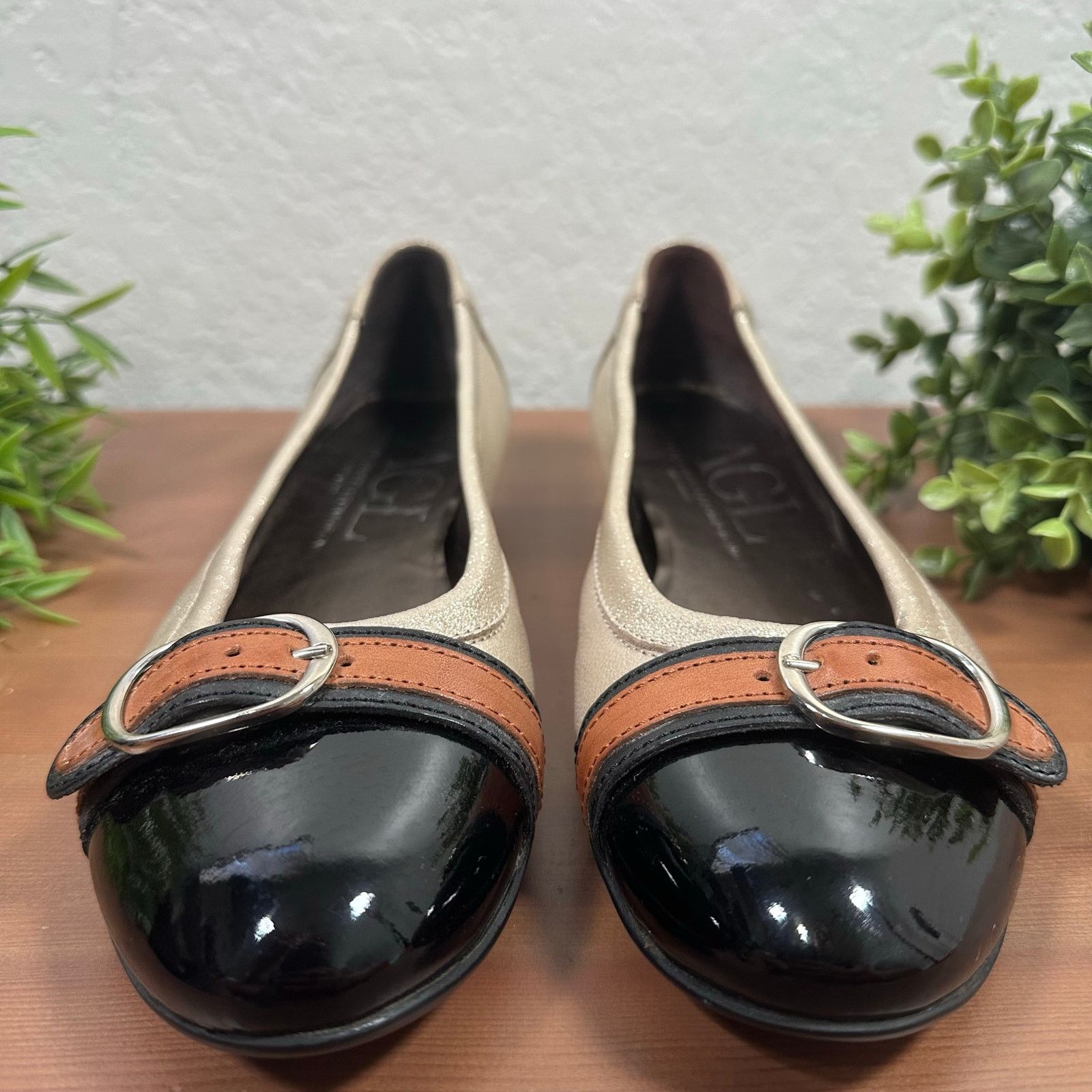 AGL AGL Attilio Giusti Leombruni Cap Toe Belted Ballet Flats Size US 8.5 / IT 38.5 - 3 Thumbnail
