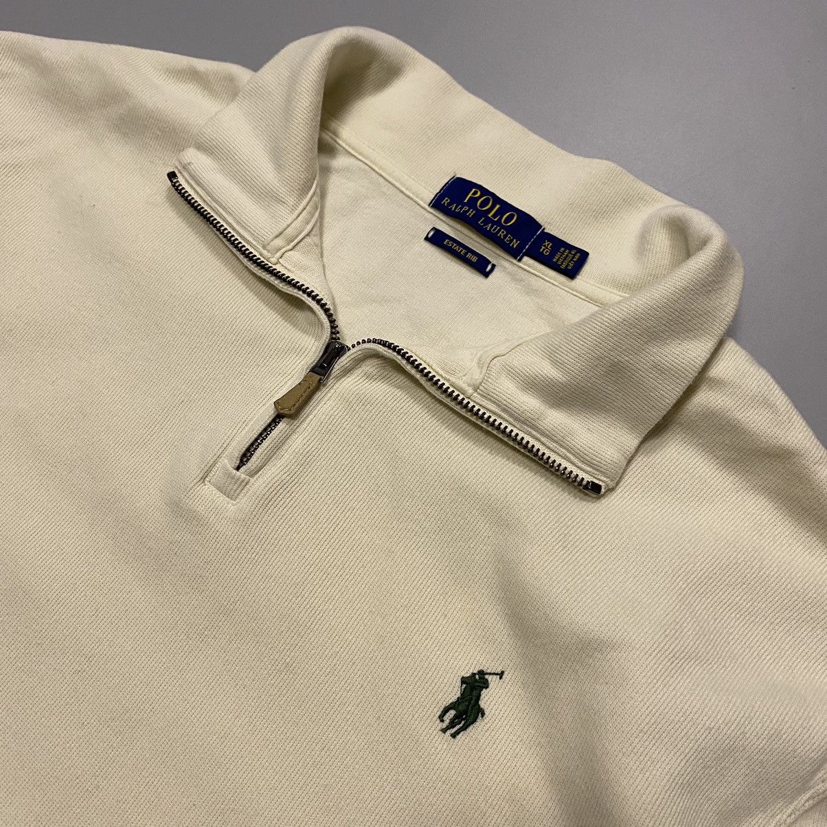 Polo Ralph Lauren Polo Ralph Lauren 1/4 Zip Sweater Size XL Cream Size US XL / EU 56 / 4 - 3 Thumbnail