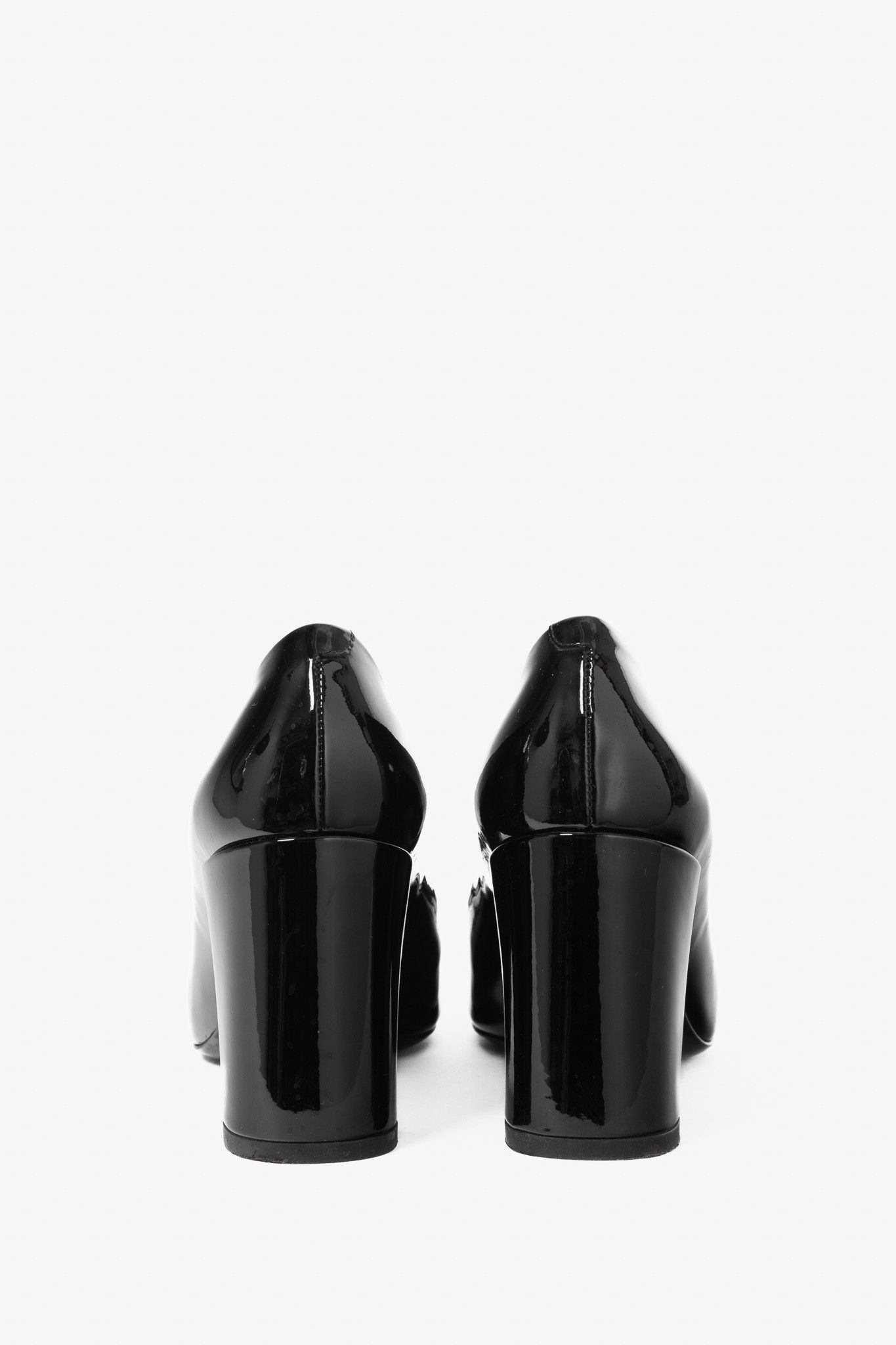 Louis Vuitton Louis Vuitton Black Patent Leather Embellished-Buckle Pumps Size US 4.5 / IT 34.5 - 3 Thumbnail