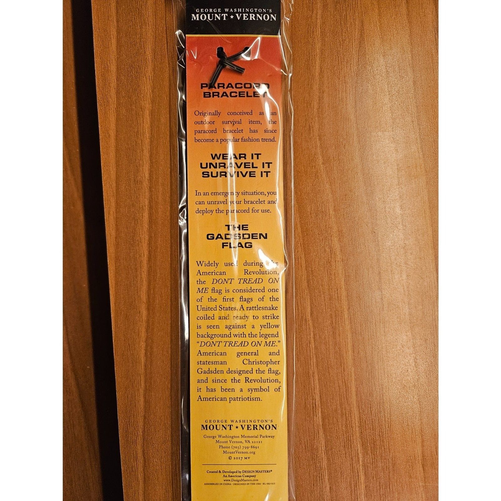Other "Don't Tread On Me" Paracord Survival Bracelet Mount Vernon Size ONE SIZE - 3 Thumbnail
