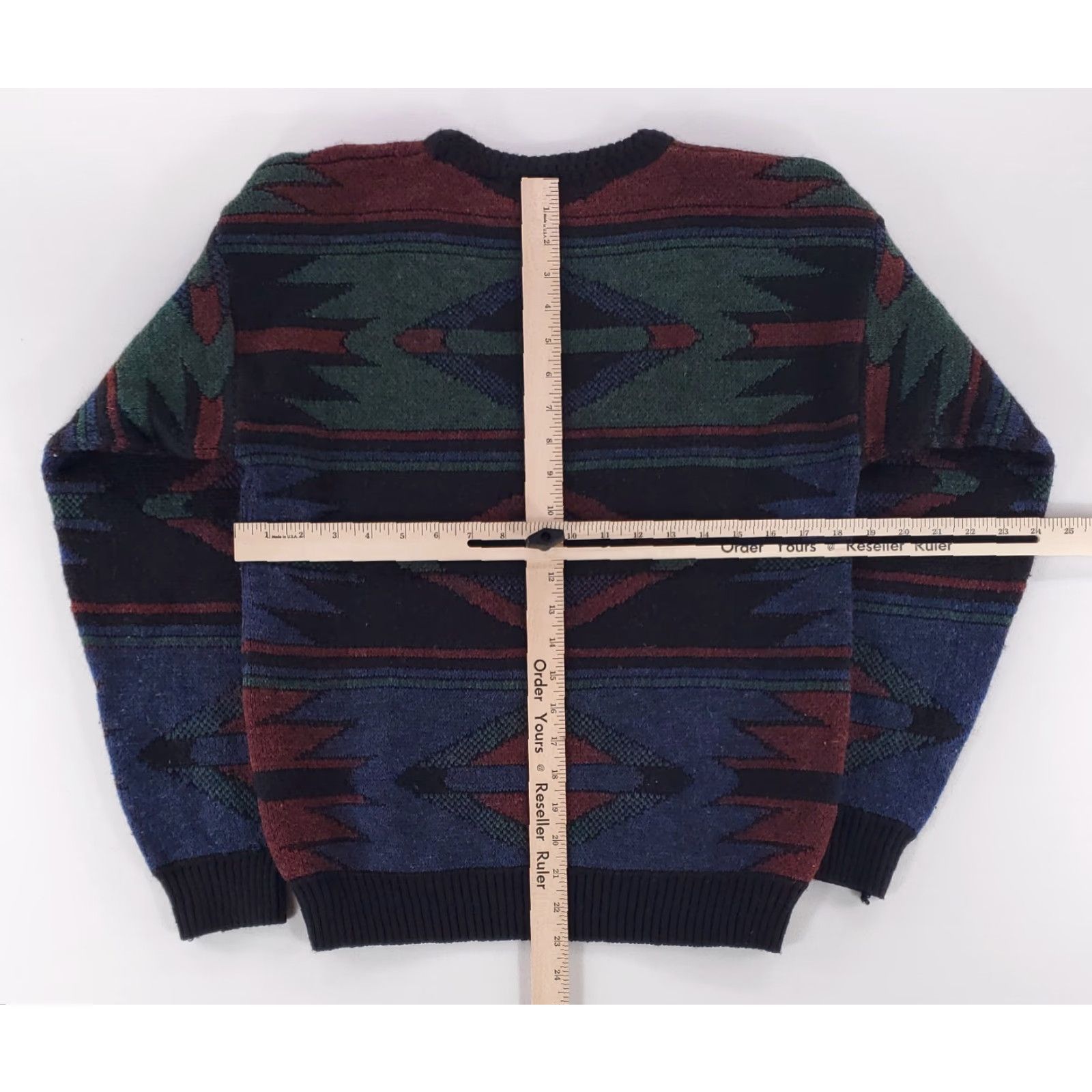 Croft & Barrow Croft & Barrow Patterned Knit Cosby Sweater Black Red Green Blue Mens S Multicolor Pullover Men S Size US S / EU 44-46 / 1 - 7 Thumbnail