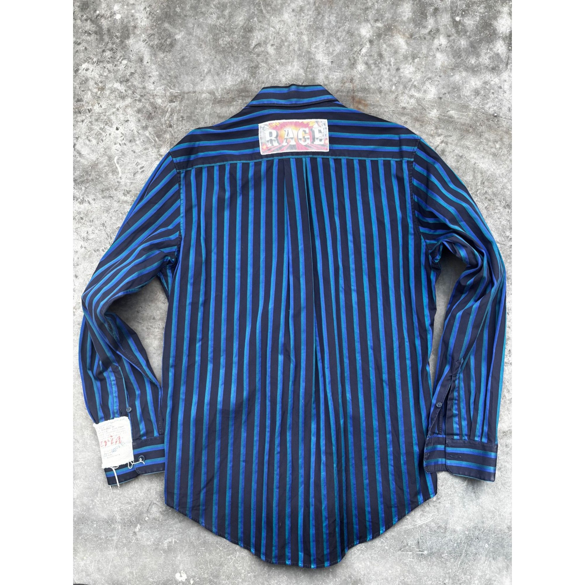 Martine Rose Martine Rose Patchwork Punk Shirt - Blue Black - Archive Des Size US M / EU 48-50 / 2 - 4 Thumbnail