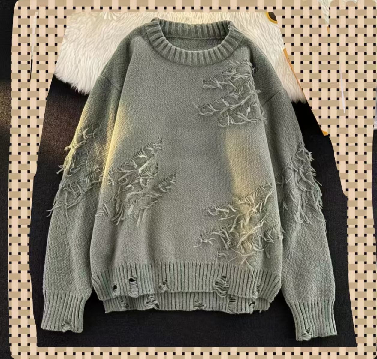 Vintage Streetwear loose-fitting round neck sweater Size US M / EU 48-50 / 2 - 1 Thumbnail