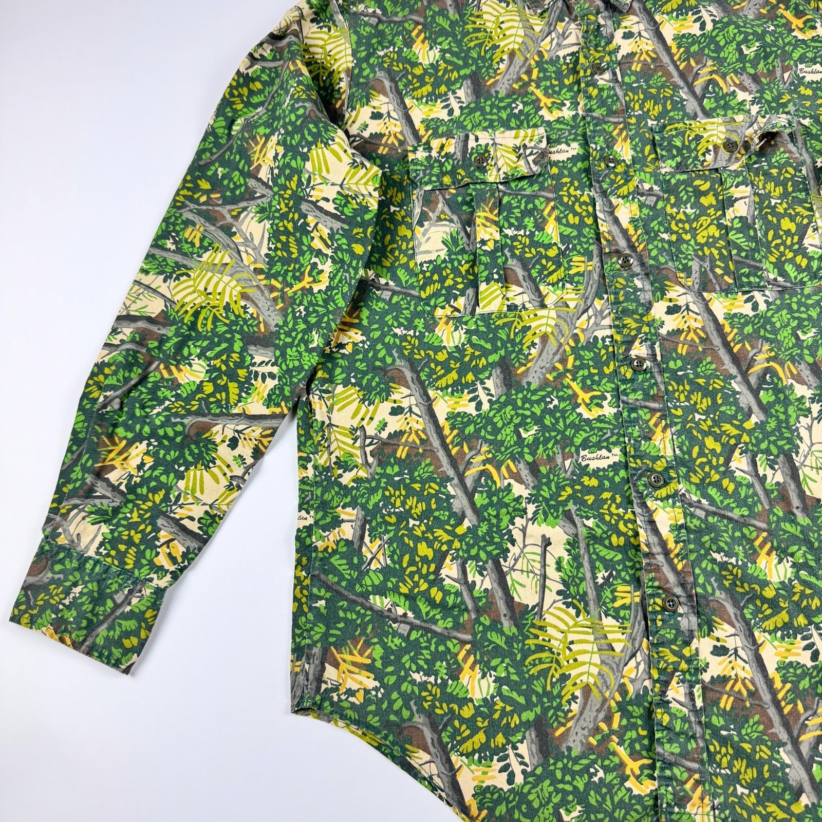 Vintage Vtg Bushlan Camo Hunting Shirt L Made in USA Tactical 90s Size US L / EU 52-54 / 3 - 4 Thumbnail