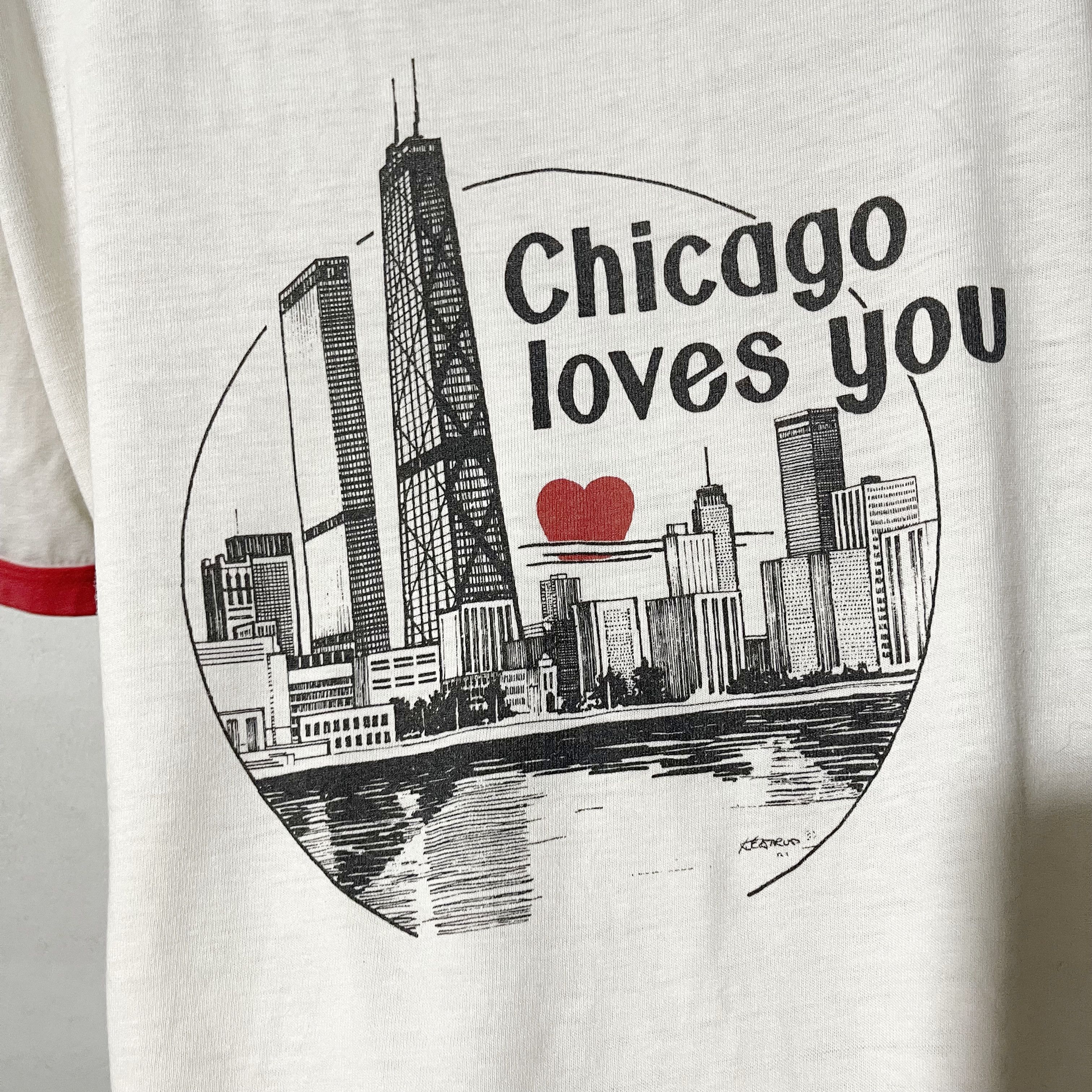 Vintage Vintage 90s Chicago Ringer Tee Size US L / EU 52-54 / 3 - 2 Thumbnail