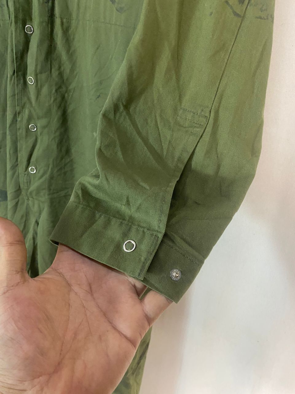 Vintage Vintage us army 80s olive green coverall Size US 37 - 9 Thumbnail